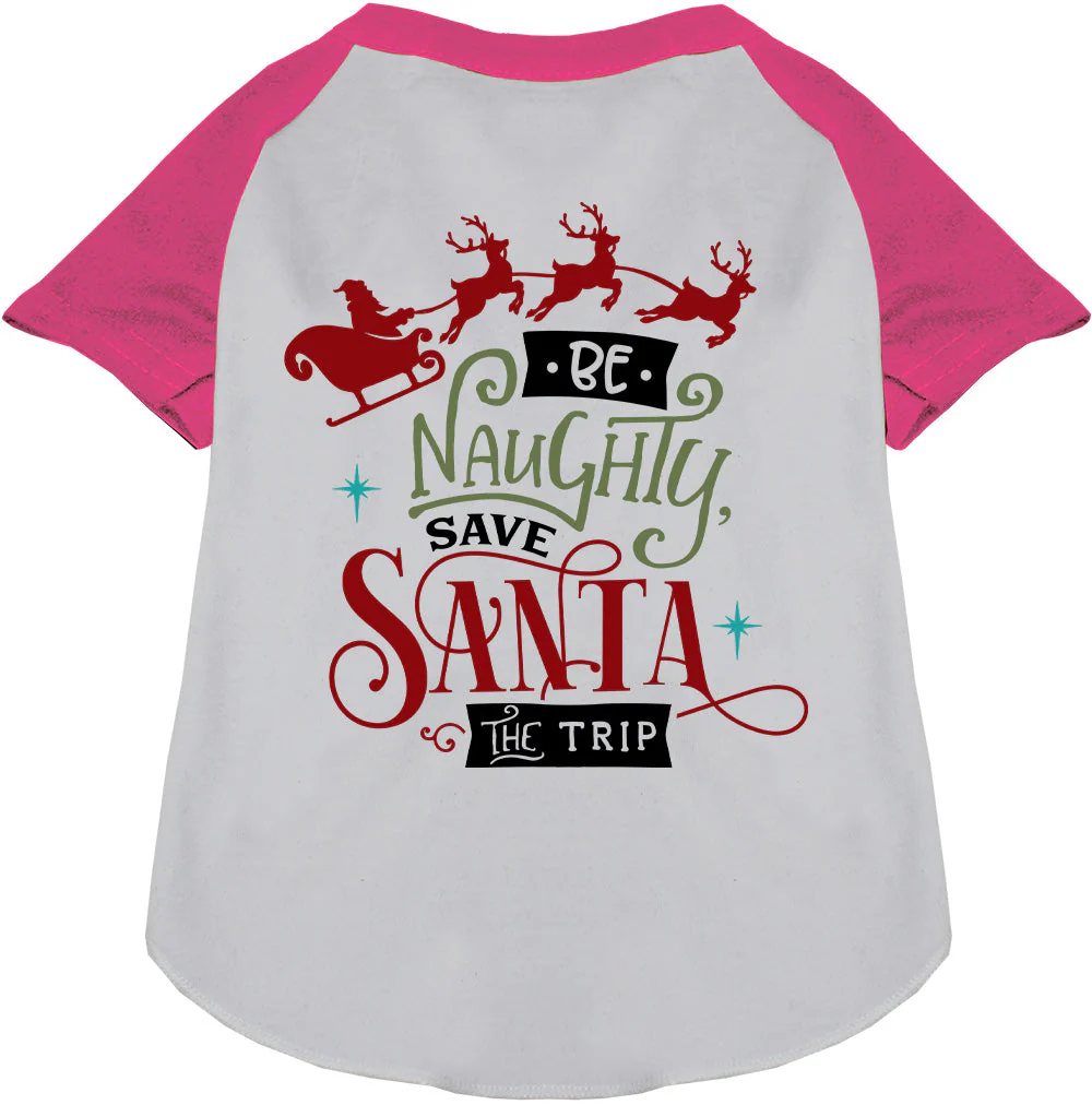 Save Santa the Trip Pet Raglan Shirt - Image 5