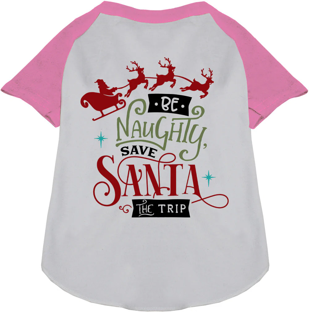 Save Santa the Trip Pet Raglan Shirt - Image 6