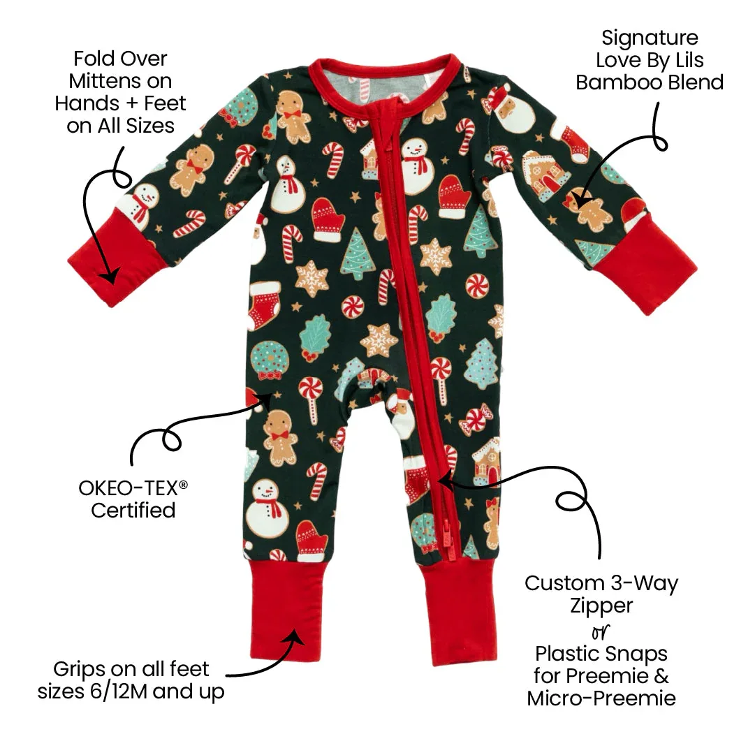 Scarlett Christmas Cookies Bamboo Convertible Footie - Image 2