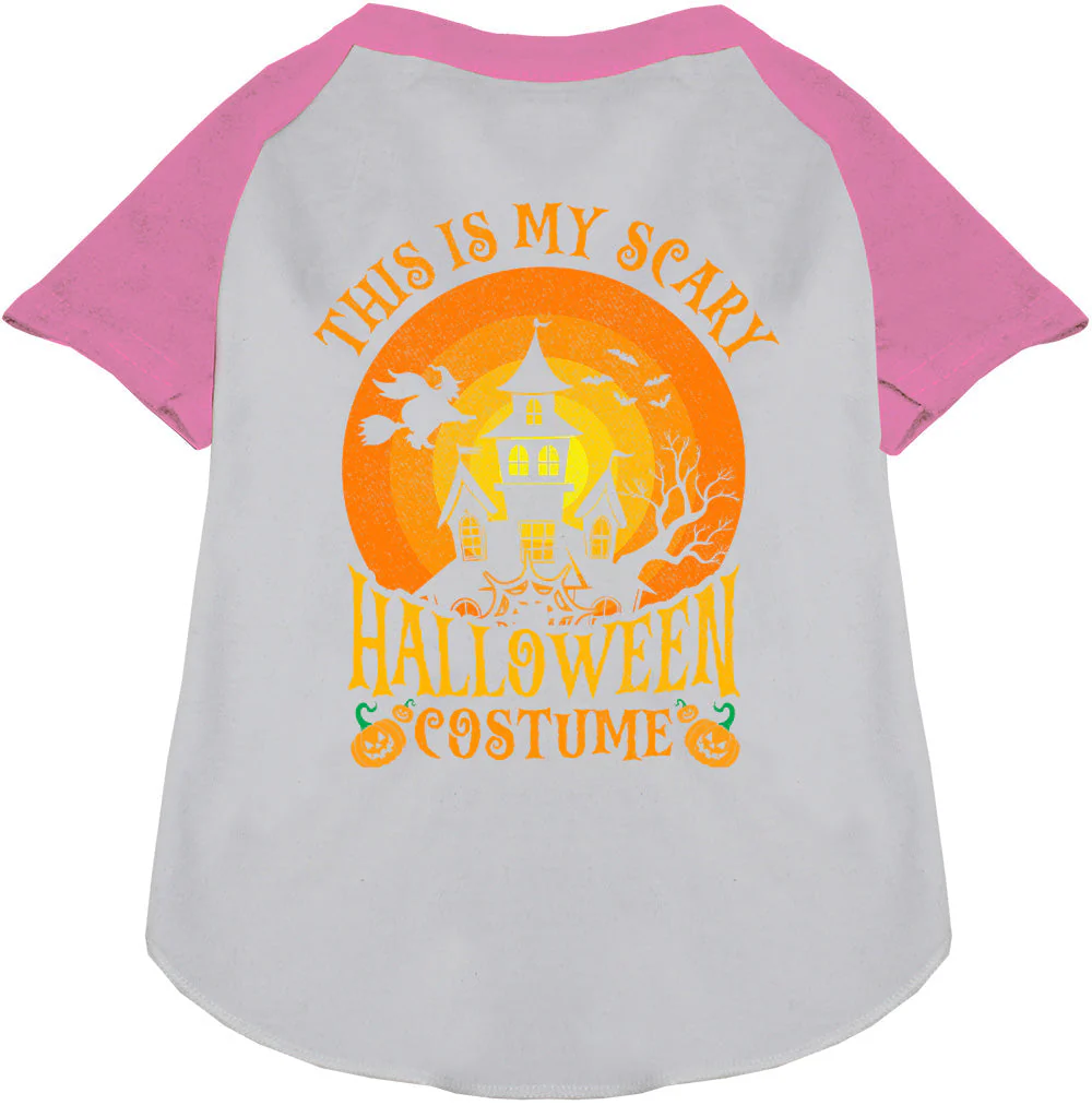 Scary Halloween Costume Pet Raglan Shirt - Image 6