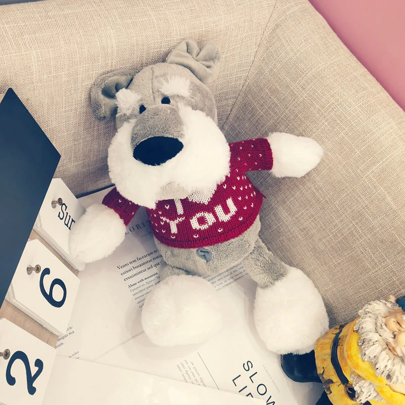 Schnauzer doll cute ins plush toy puppy husky doll - Image 3