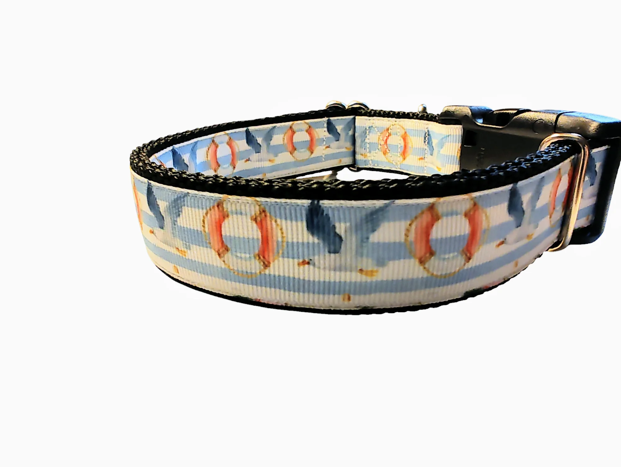 Seagulls and Liferings Nylon Dog Collar - Image 3