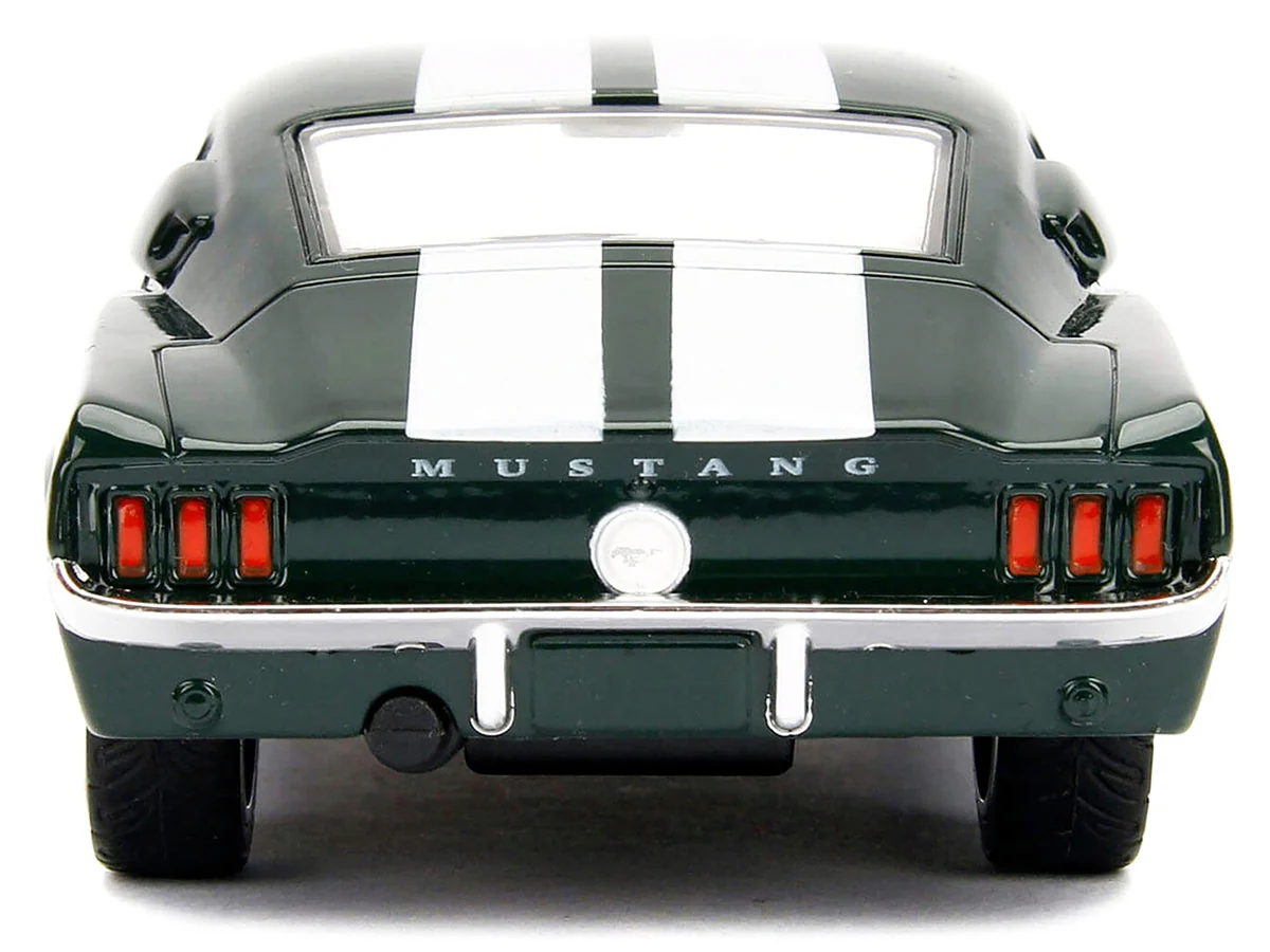 Sean's Ford Mustang Dark Green with White Stripes "Fast & Furious" Movie 1/32 Diecast Model Car by Jada - Image 4