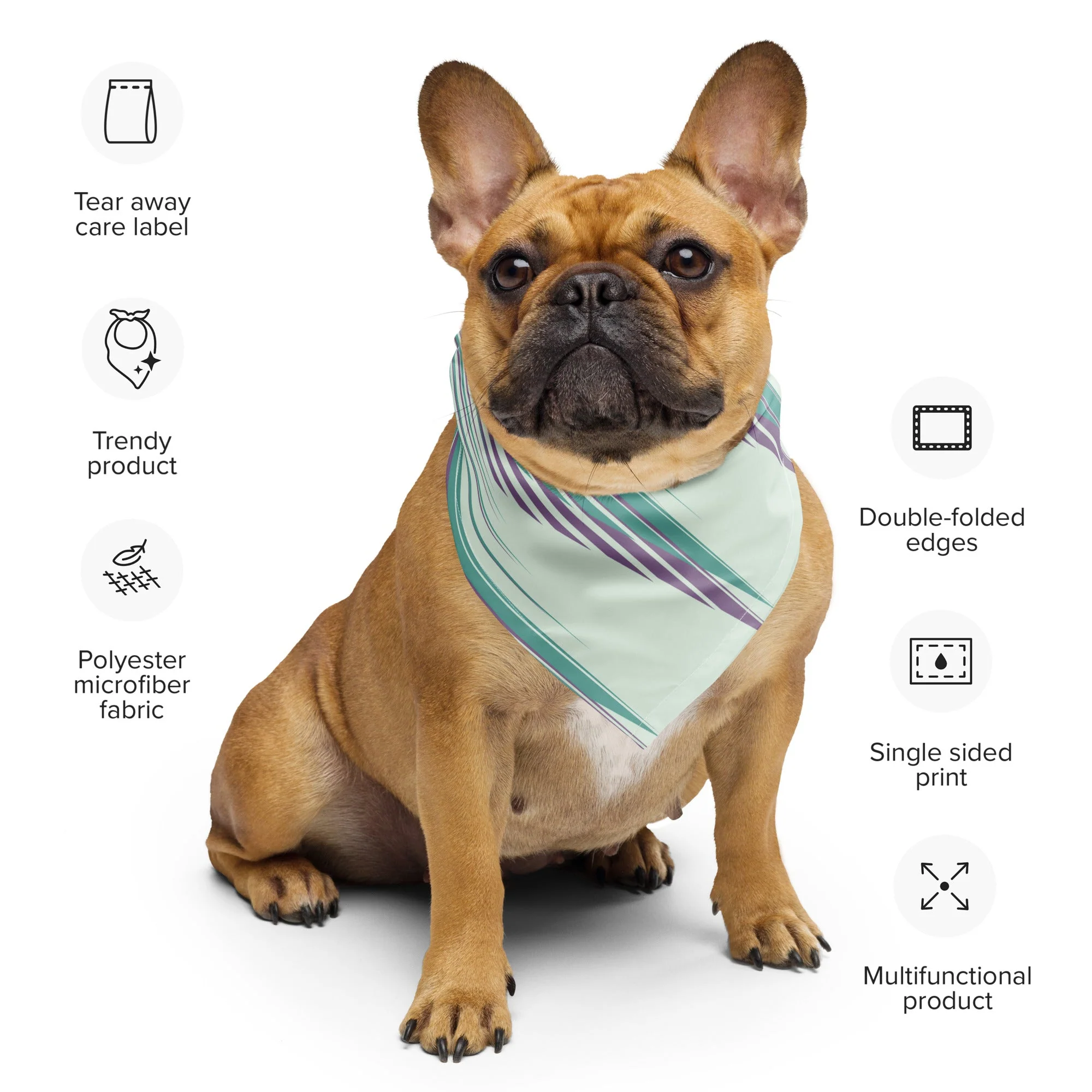 Sebastian & Clementine 80s Abstract Bandana For Dogs and Cats - Image 2