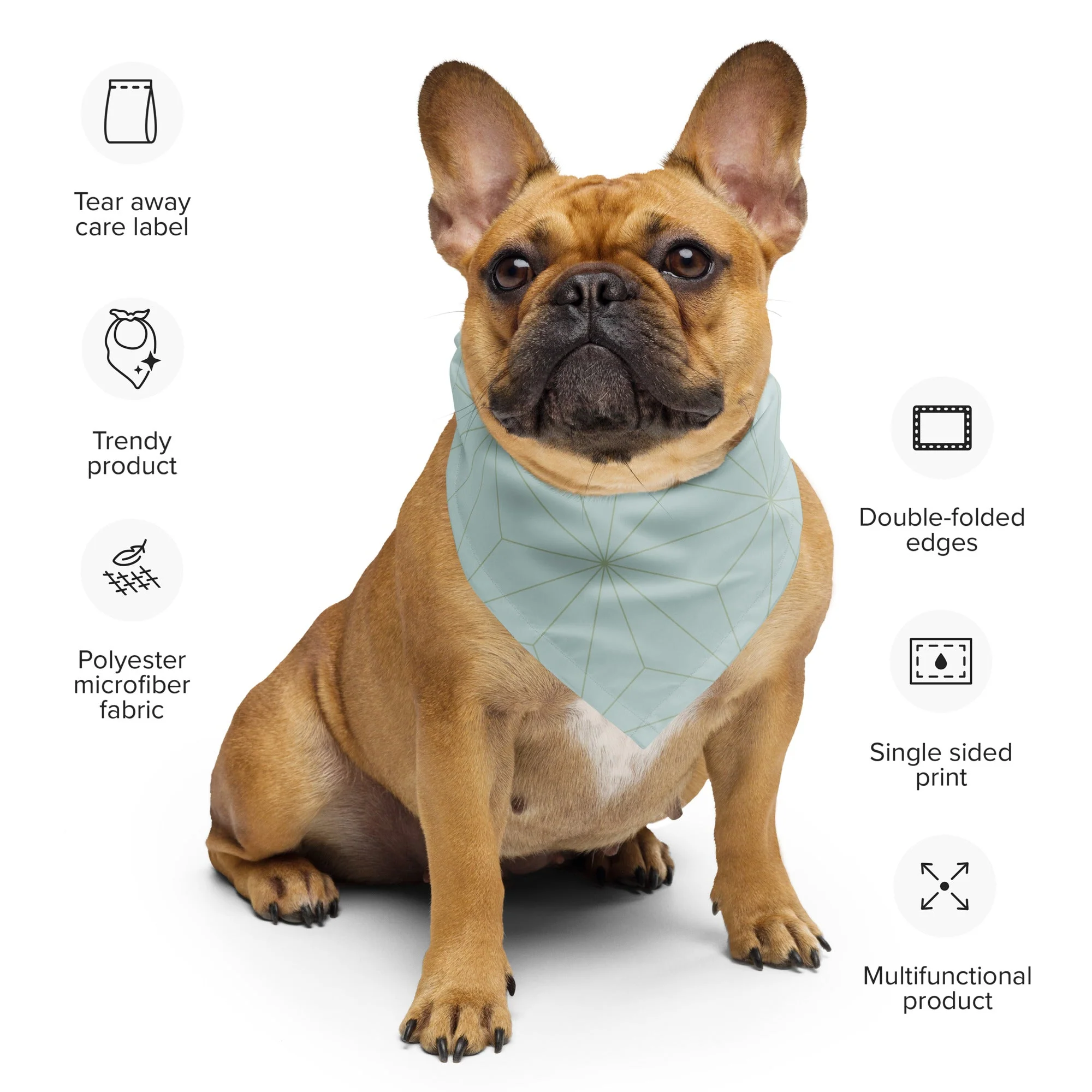 Sebastian & Clementine Geometric Bandana For Dogs and Cats - Image 2