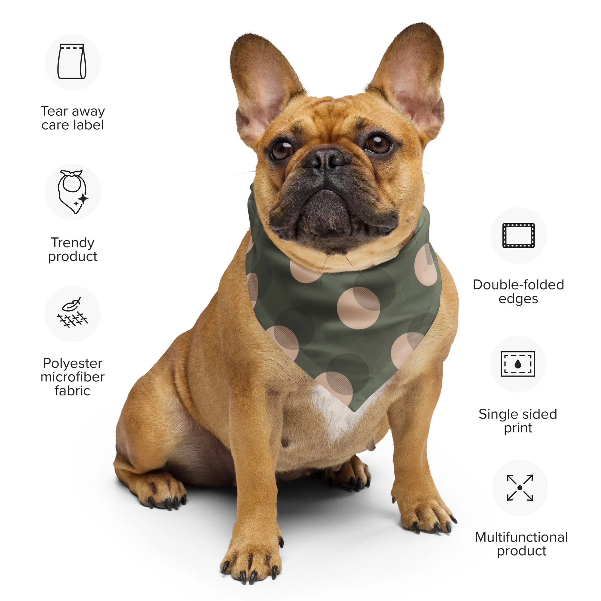 Sebastian & Clementine Polka Dot Bandana For Dogs and Cats - Image 2