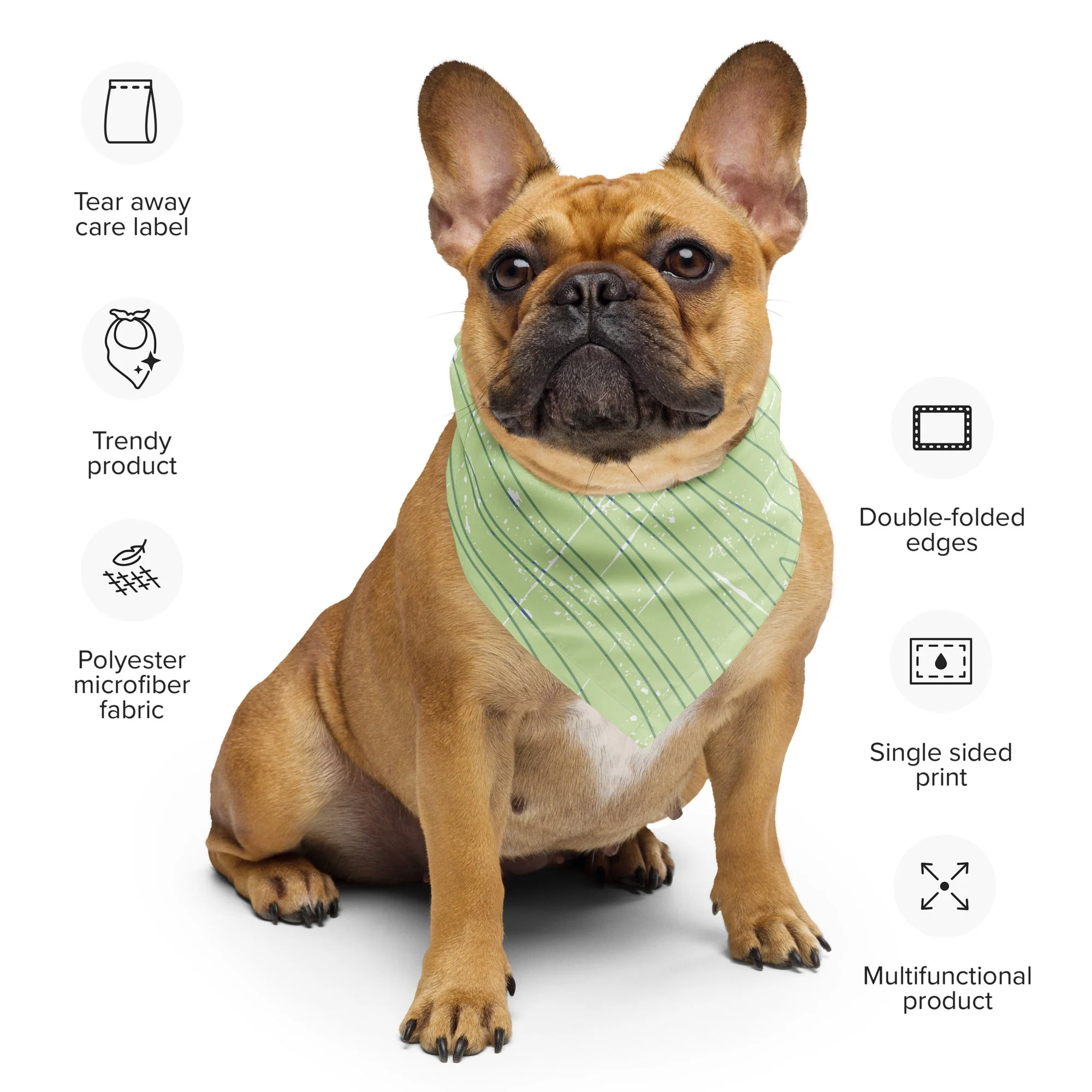Sebastian & Clementine Woodgrain Bandana For Dogs and Cats - Image 2