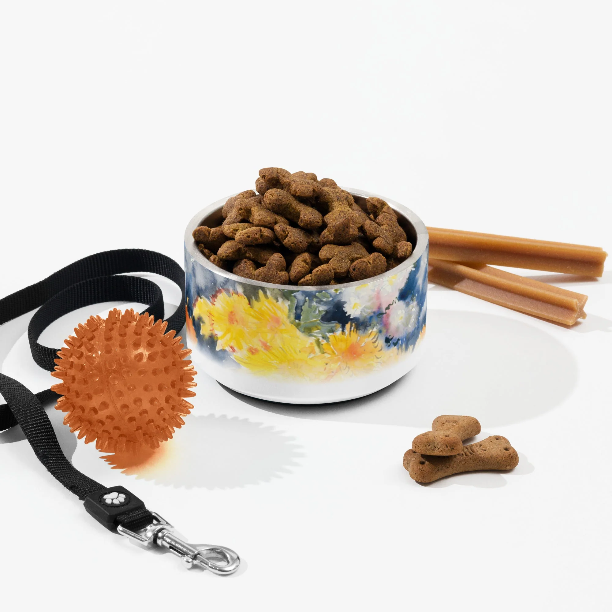 Sebastian & Clementine Yellow and Blue Vintage Collection Pet Bowl - Image 4