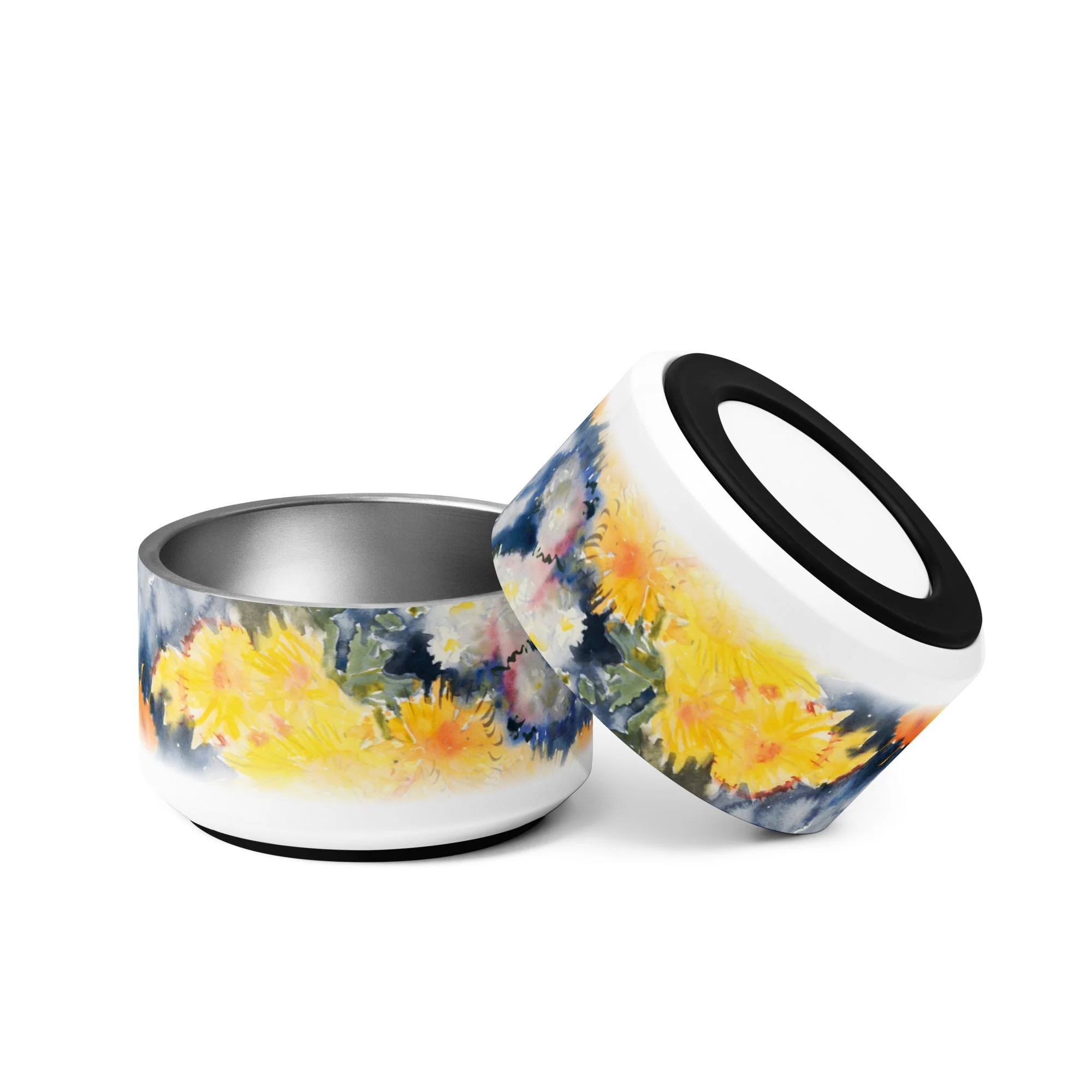Sebastian & Clementine Yellow and Blue Vintage Collection Pet Bowl - Image 8