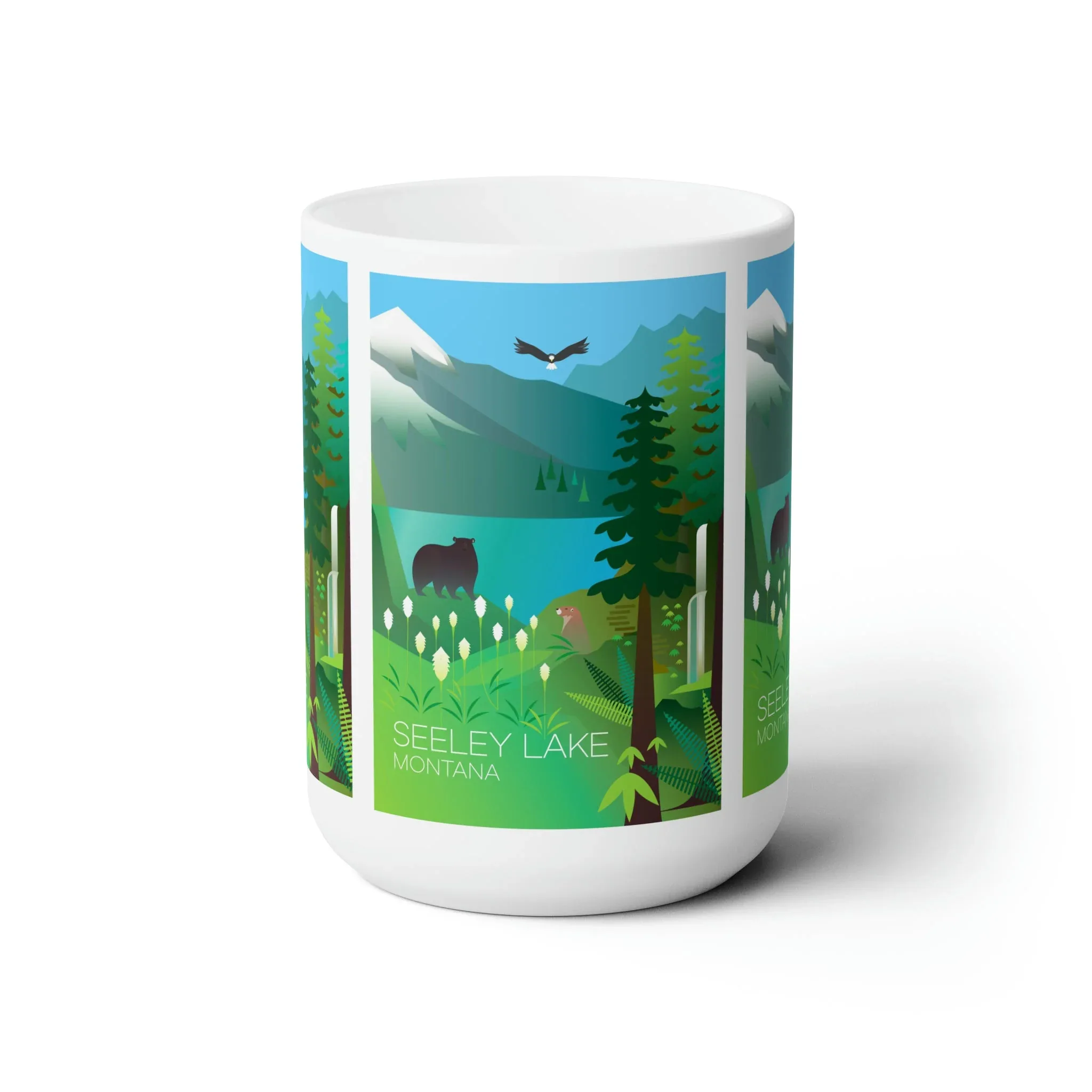 Seeley Lake Ceramic Mug 11oz or 15oz - Image 2