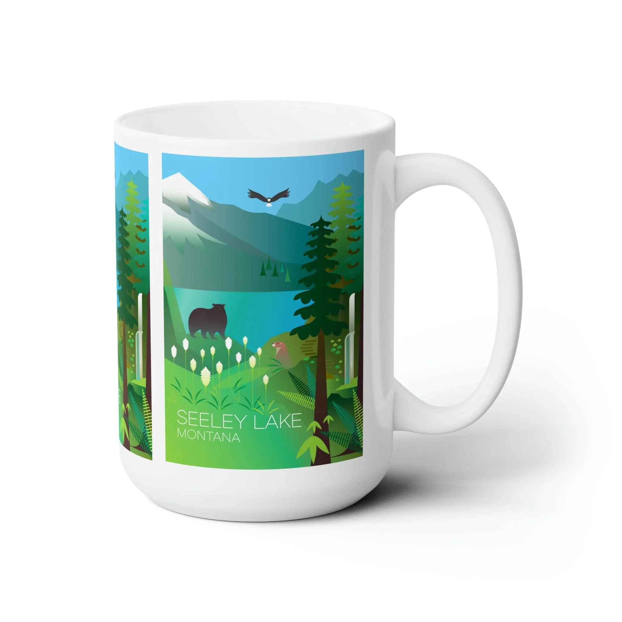 Seeley Lake Ceramic Mug 11oz or 15oz - Image 3