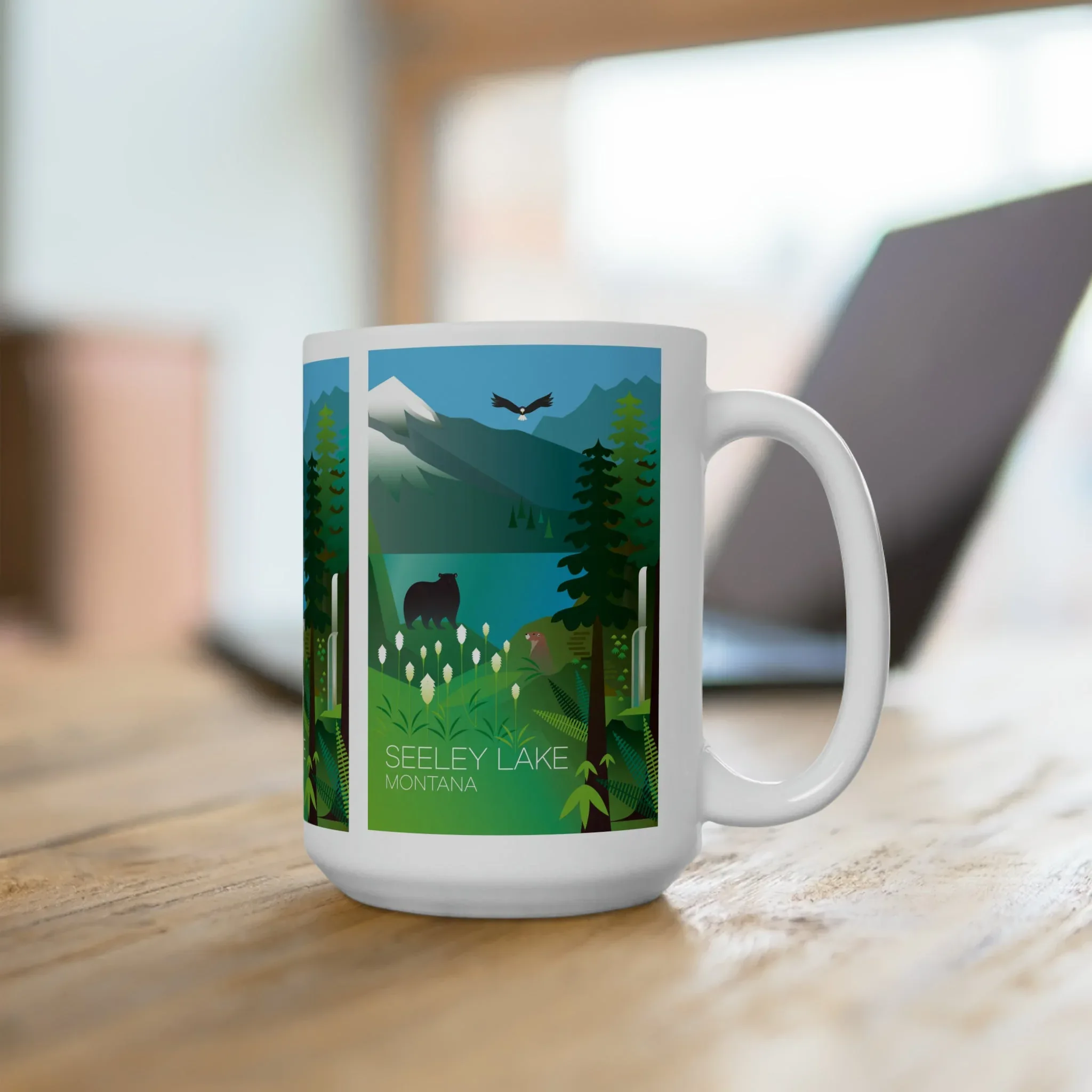 Seeley Lake Ceramic Mug 11oz or 15oz - Image 4