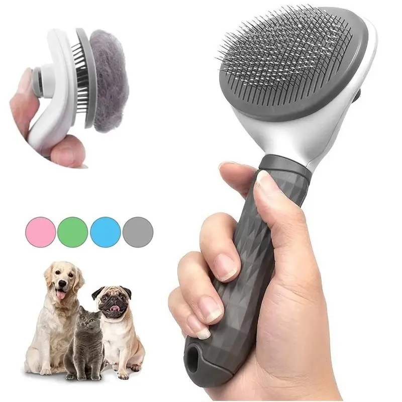 Self-Cleaning Pet Hair Removal Brush for Grooming - Image 2