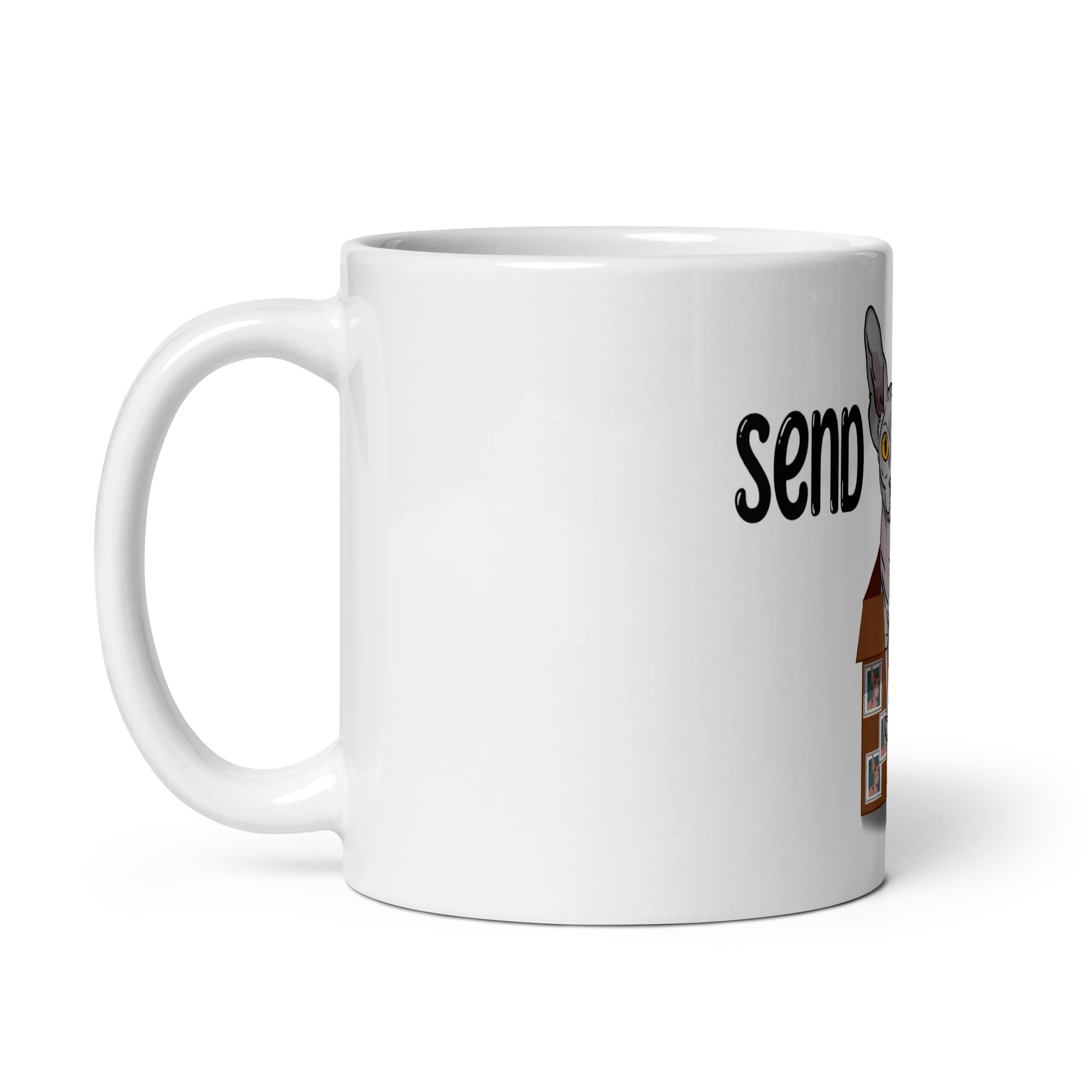 "SEND NUDES" SPHYNX COFFEE MUG - Image 4