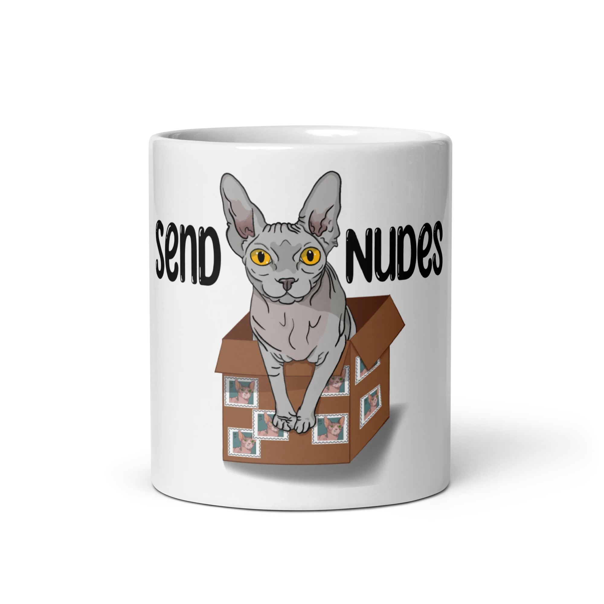 "SEND NUDES" SPHYNX COFFEE MUG - Image 5