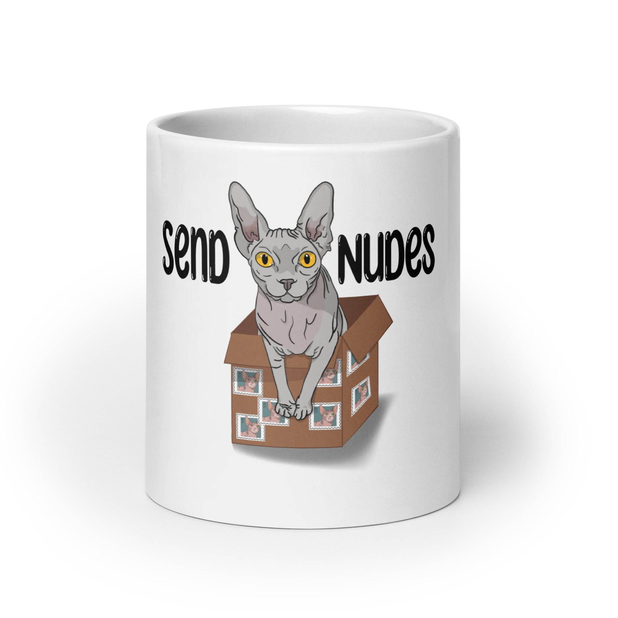 "SEND NUDES" SPHYNX COFFEE MUG - Image 9