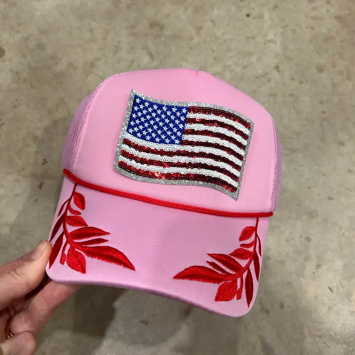 Sequin Flag Trucker - Image 3