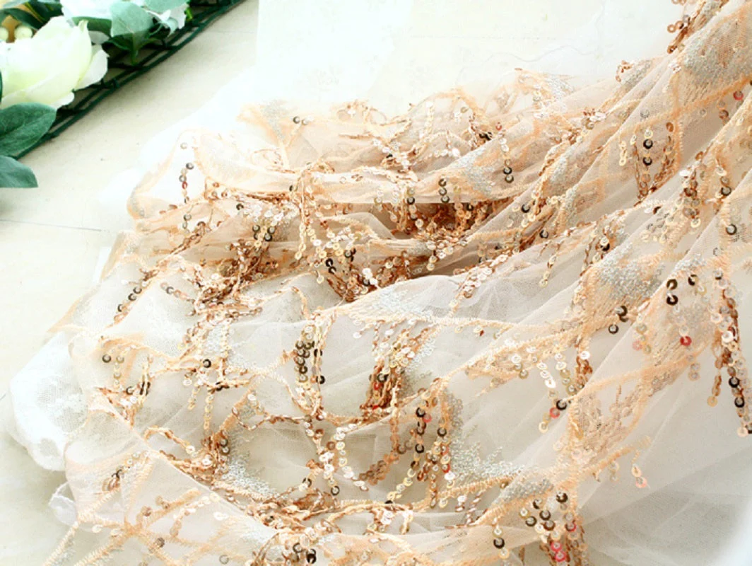 Sequin Pet Dress Luxury Dog Gown Cats Princess Trailing Dress Party Birthday - Image 12
