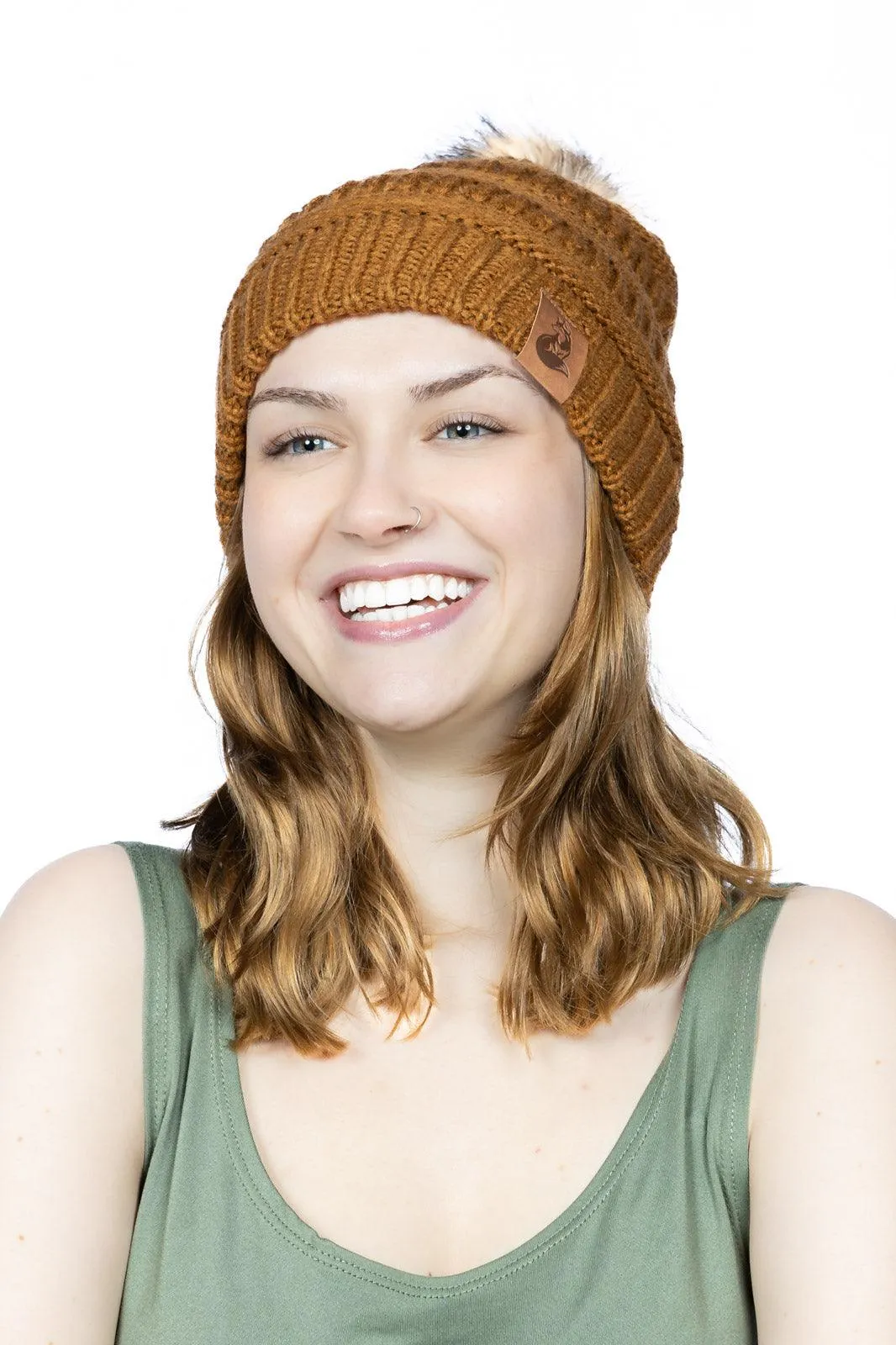 Sequoia Ribbed Knit Hat with Pom - Image 5