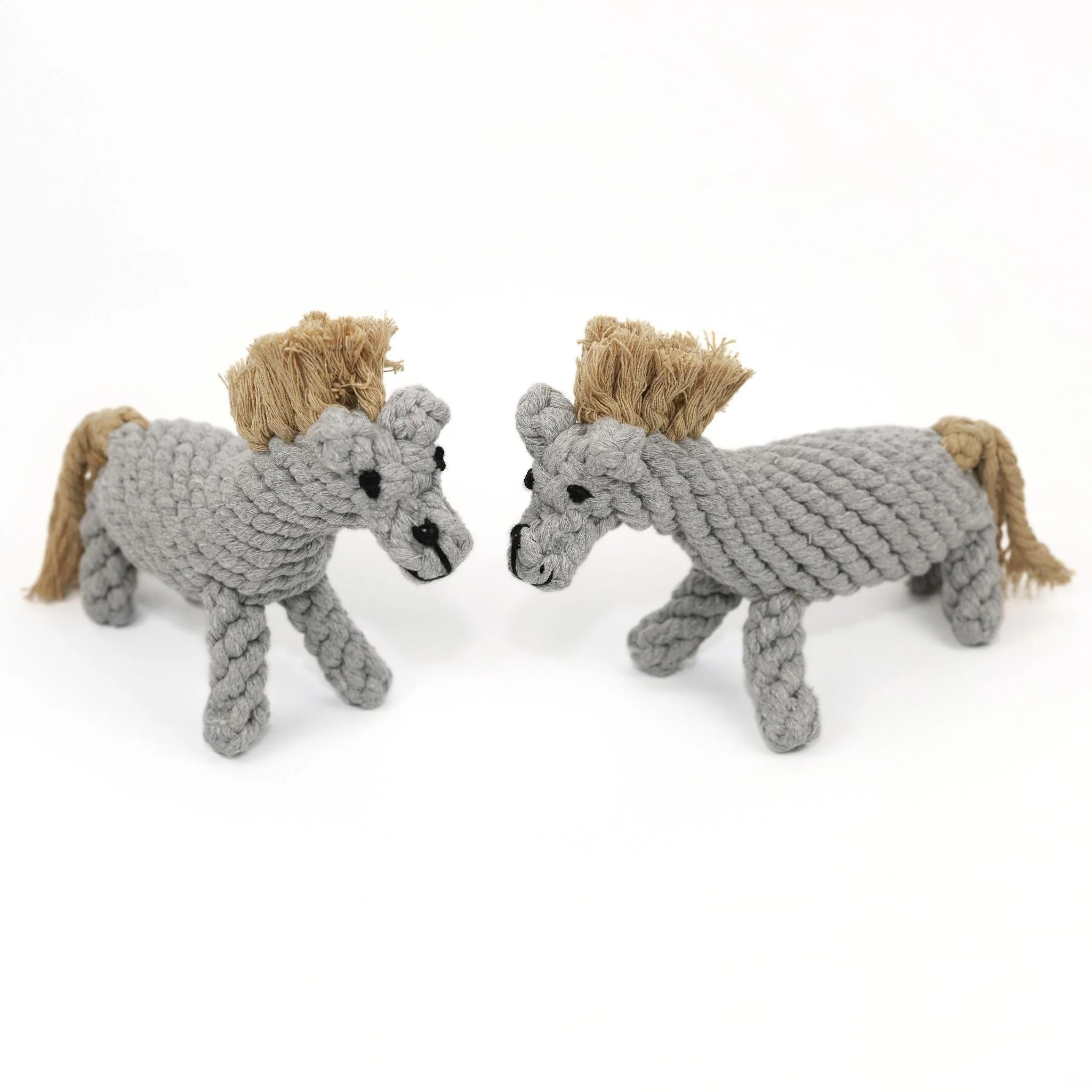 Serene the Gray Horse Rope Toy by Knotty Pawz - Image 4