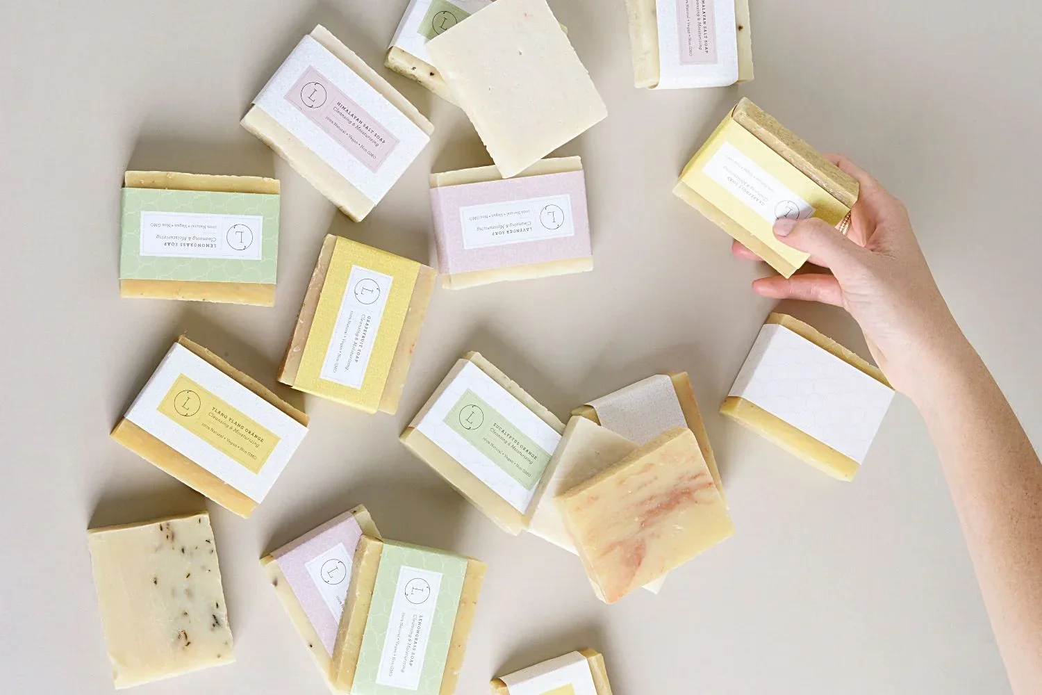 Set of  6 Handmade cold process ,Natural Soap Bars in gift Set box - Image 15