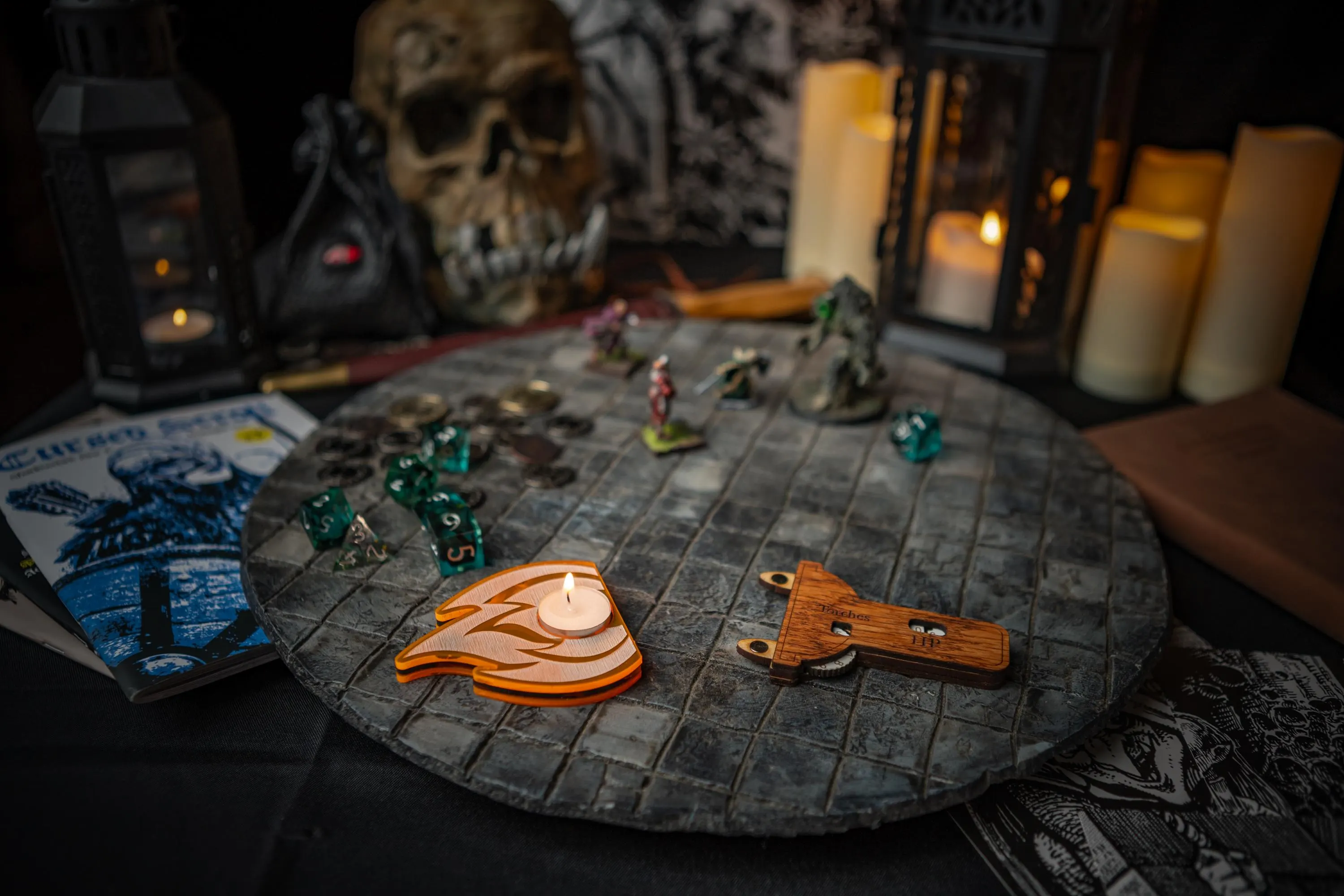 Shadowdark Torch and HP Tracker with Candle Holder - Image 5