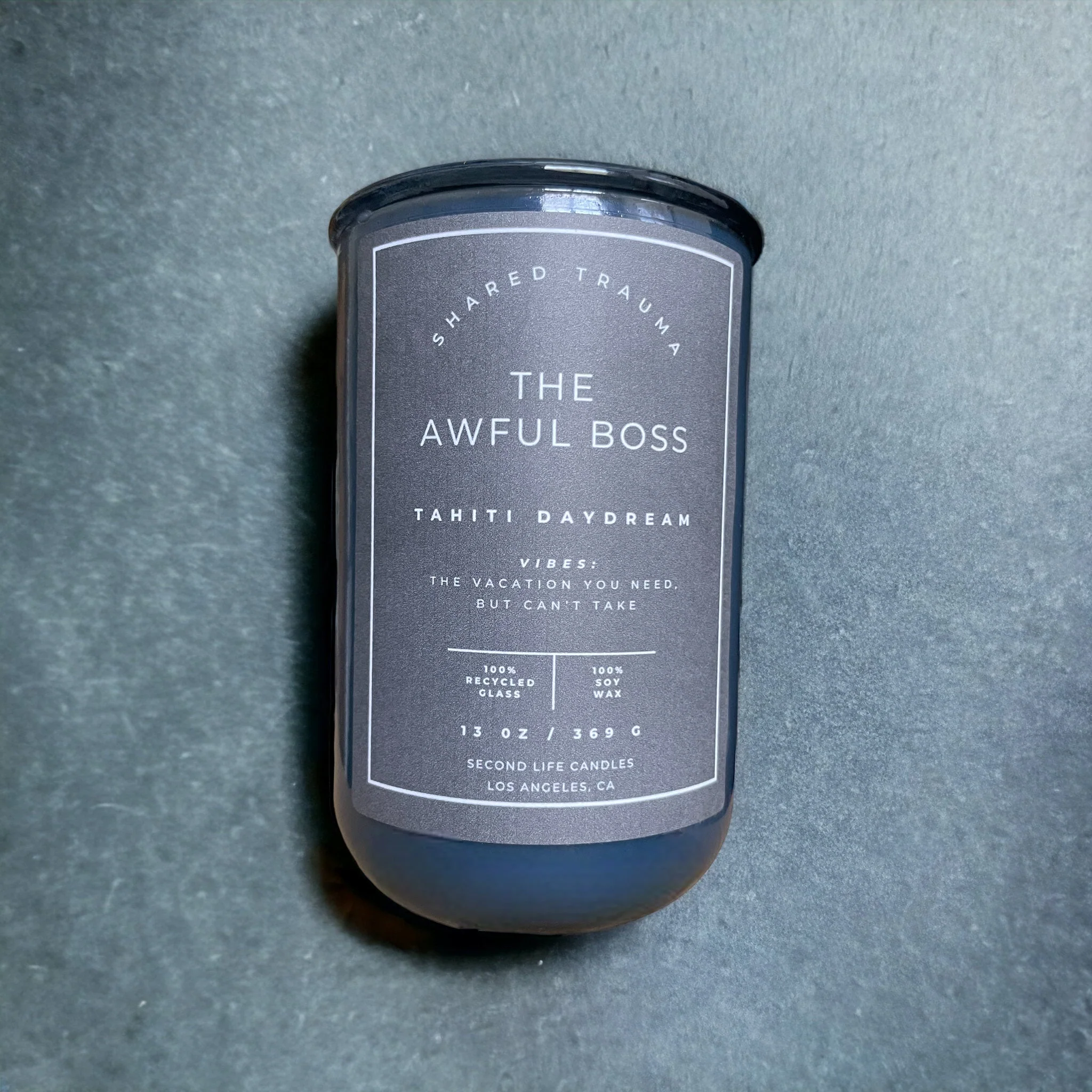 Shared Trauma Candles - The Awful Boss - 13 Oz Crackling Wood Wick - Mint Mojito & Pineapple - Image 7