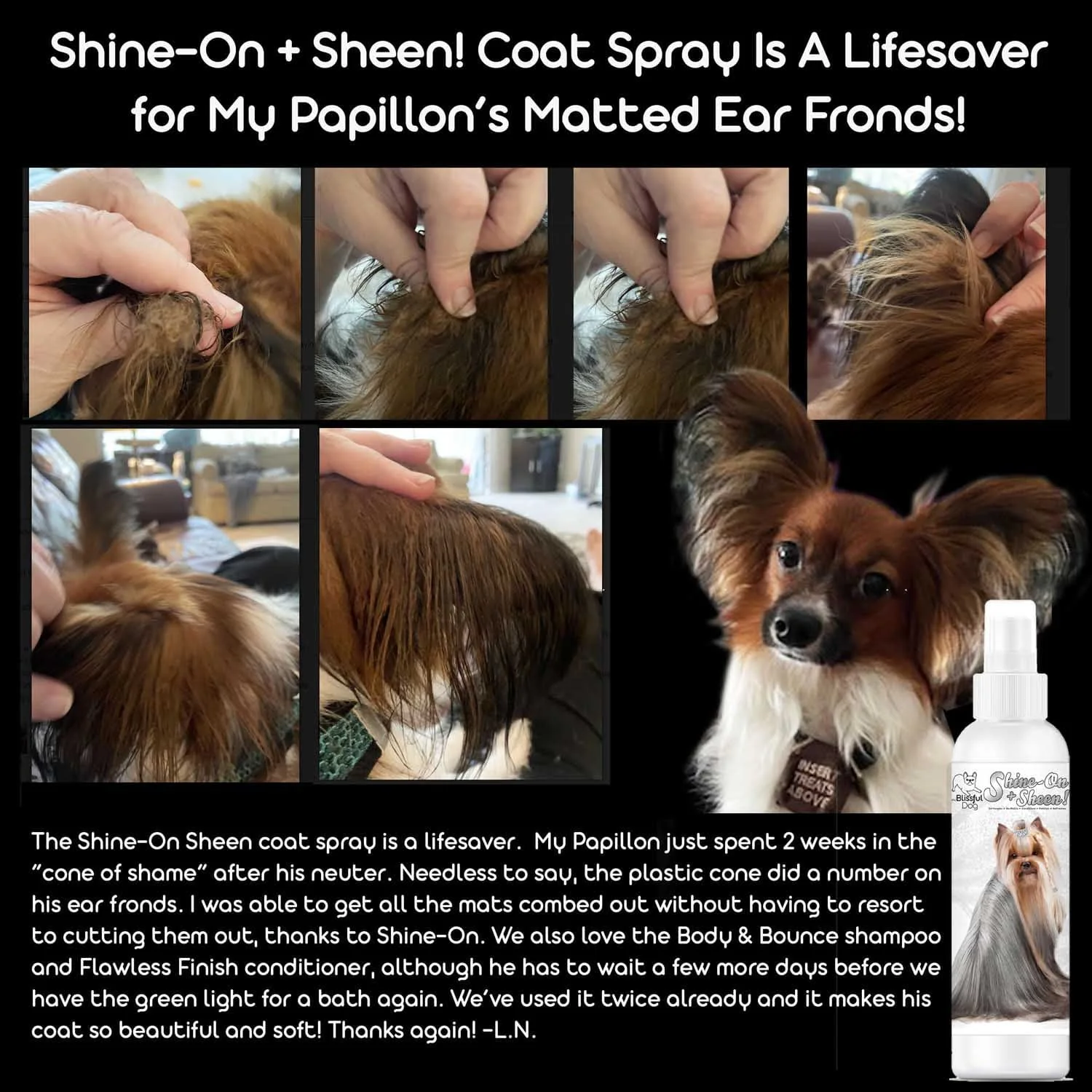 Shine-On+Sheen Dog De-Tangling Coat Spray - Image 6