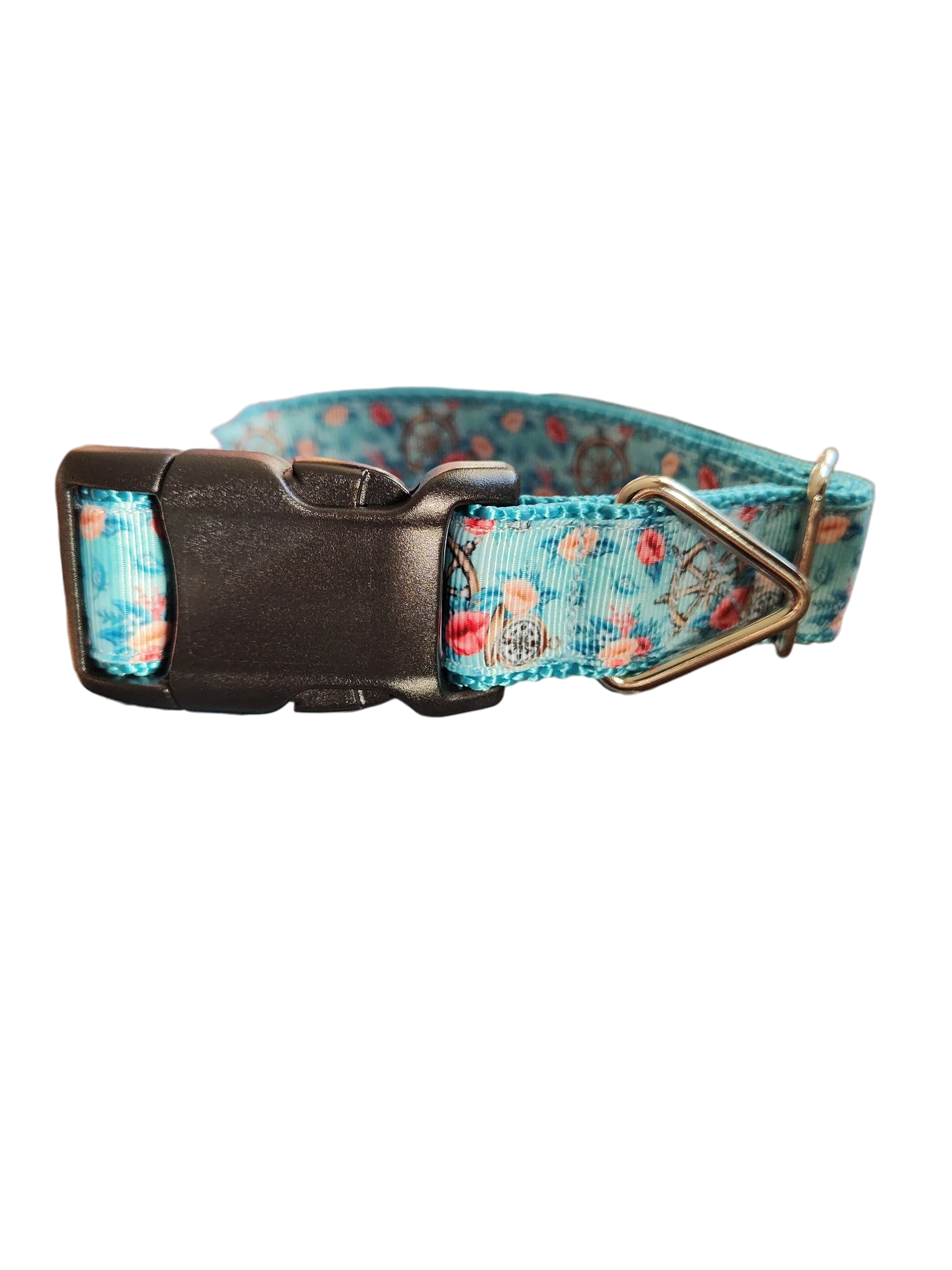 Ship Wheels & Compass Nylon Dog Collar - Image 2