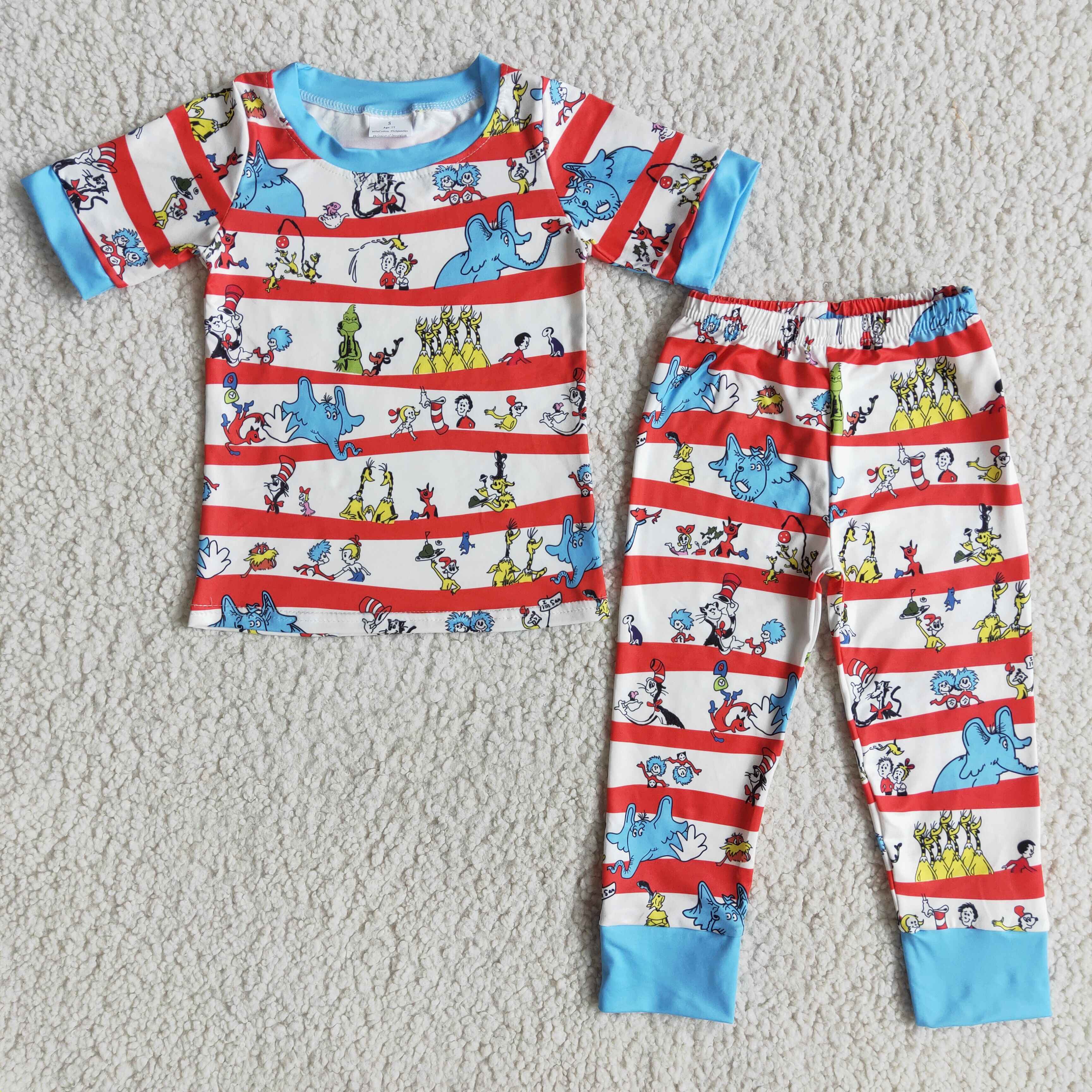 Short sleeve cat shirt boy cute pajamas - Image 2