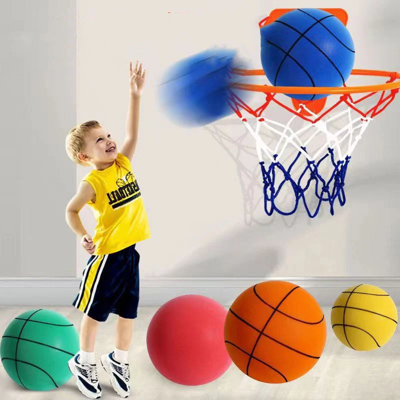 Silent High Density Foam Sports Ball Indoor Mute Basketball Soft Elastic Ball Children Sports Toy Games - Image 5