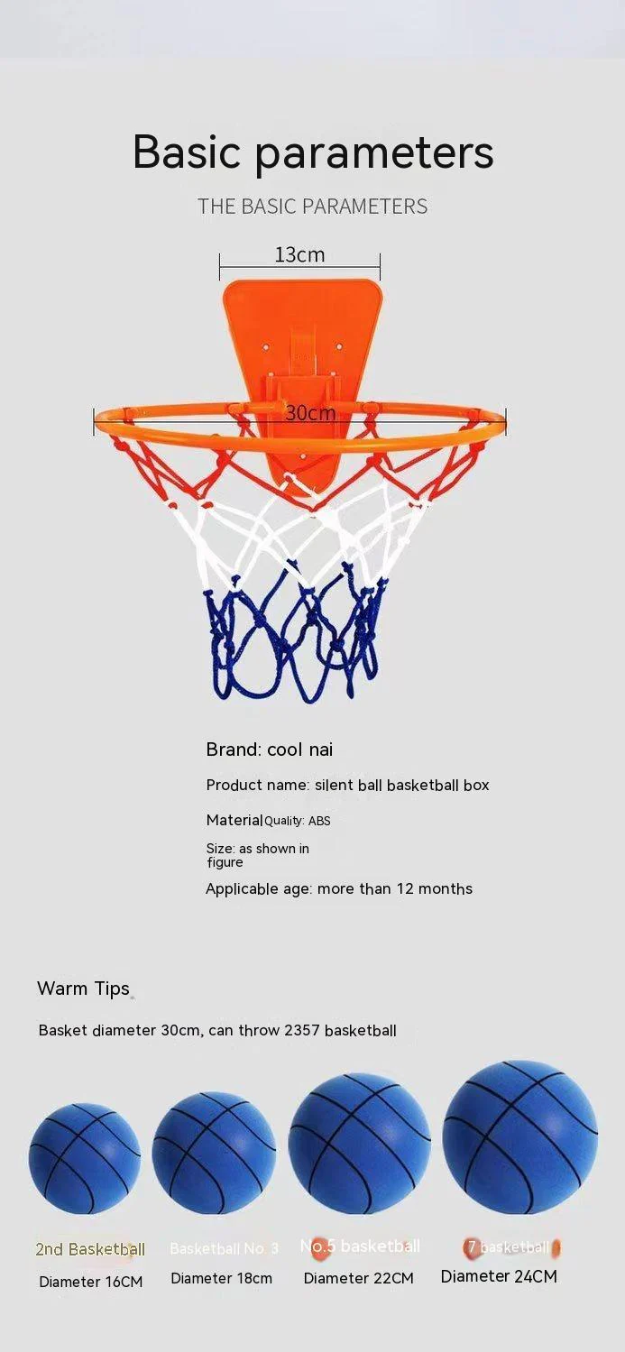 Silent High Density Foam Sports Ball Indoor Mute Basketball Soft Elastic Ball Children Sports Toy Games - Image 8
