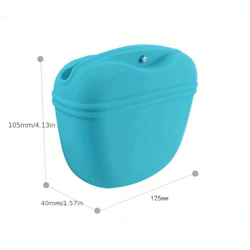 Silicone Dog Treat Bag – Waterproof Portable Training Pouch with Magnetic Clip - Image 3