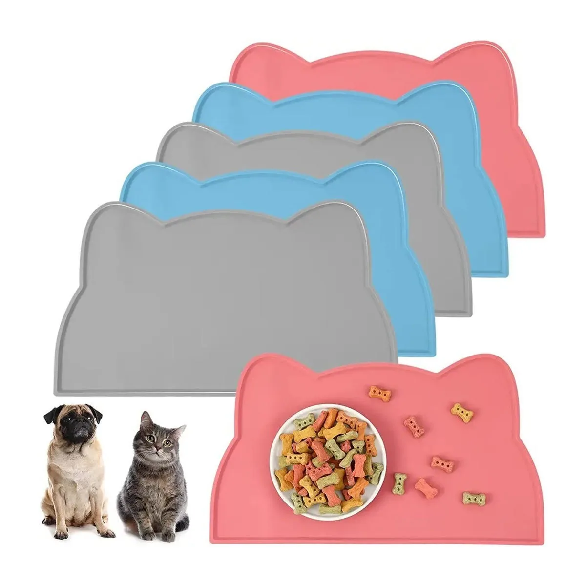 Silicone Pet Feeding Mat – Waterproof & Non-Slip Dog Bowl Mat - Image 3