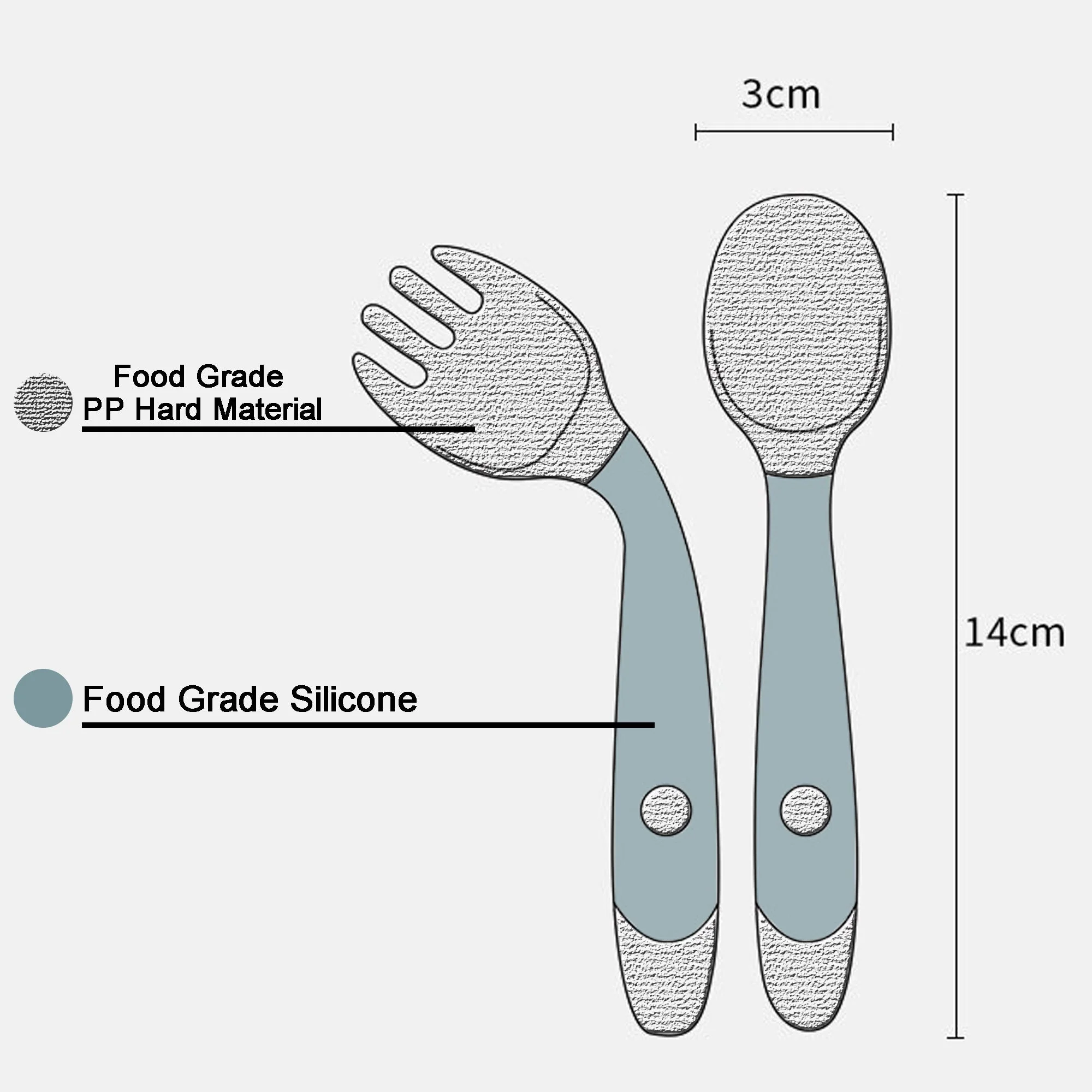 Silicone Spoon for Baby Utensils Set Auxiliary Food Toddler Learn To Eat Training Bendable Soft Fork Infant Children Tableware - Image 3