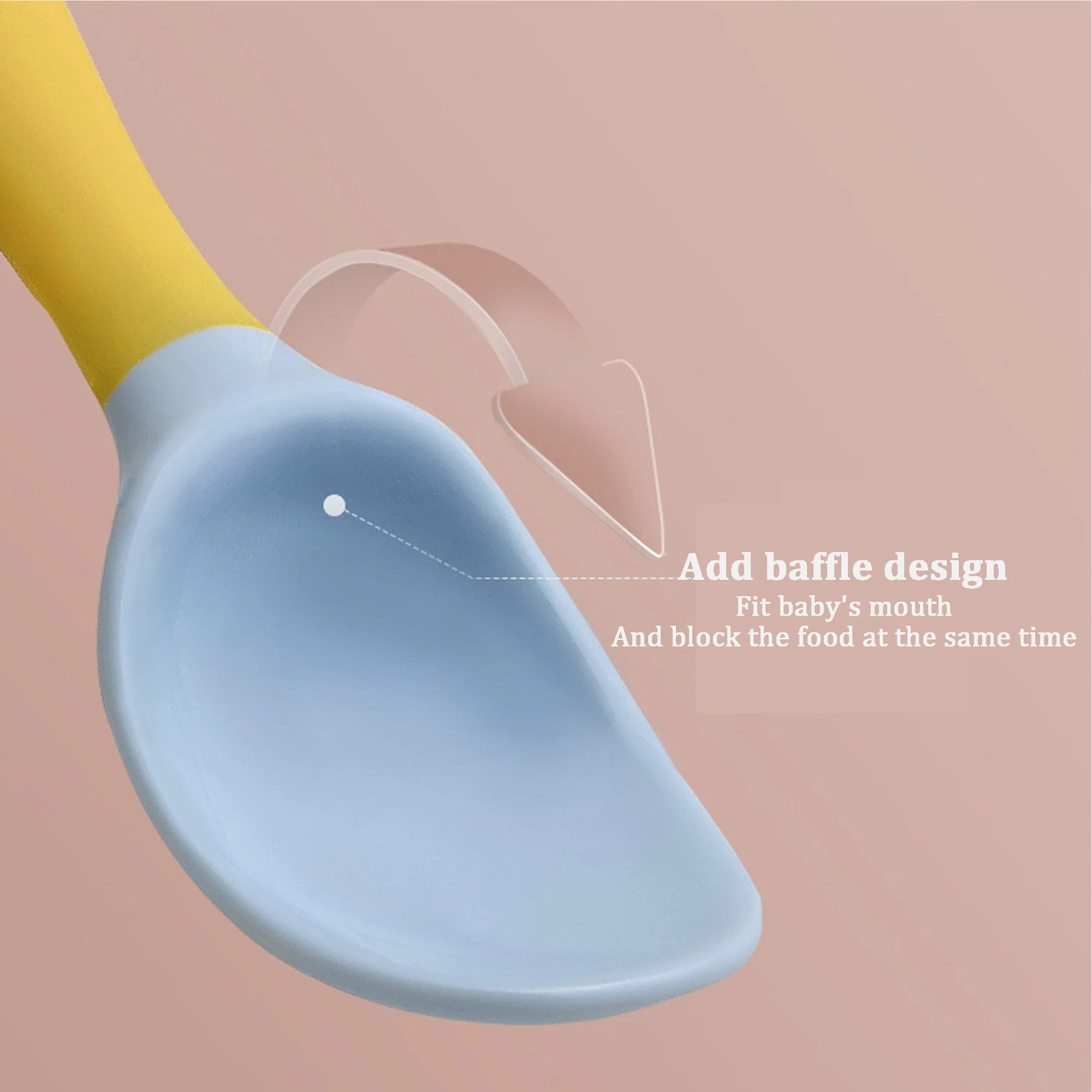 Silicone Spoon for Baby Utensils Set Auxiliary Food Toddler Learn To Eat Training Bendable Soft Fork Infant Children Tableware - Image 4