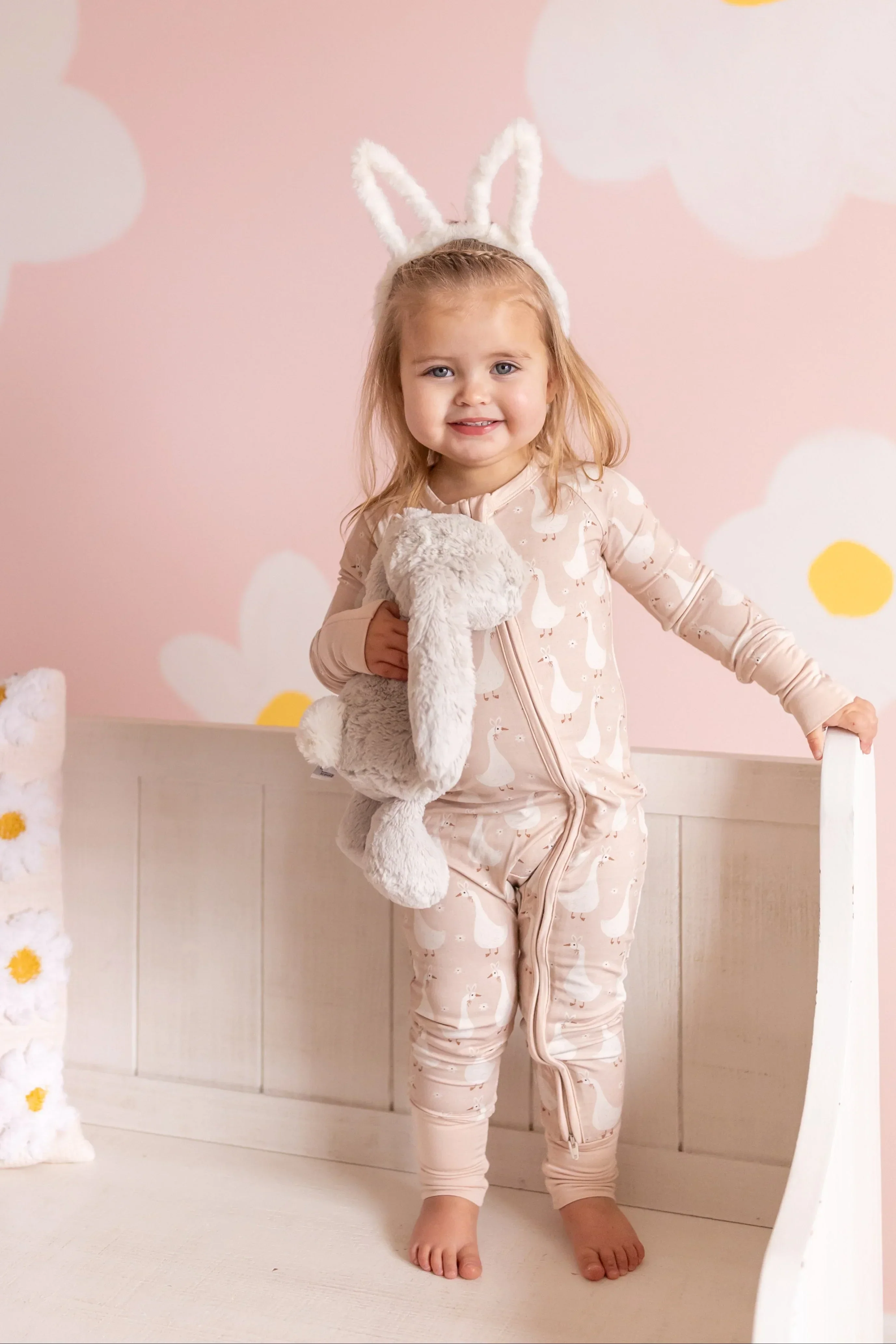 Silly Goose on the Loose Bamboo Zippy Romper - Image 2