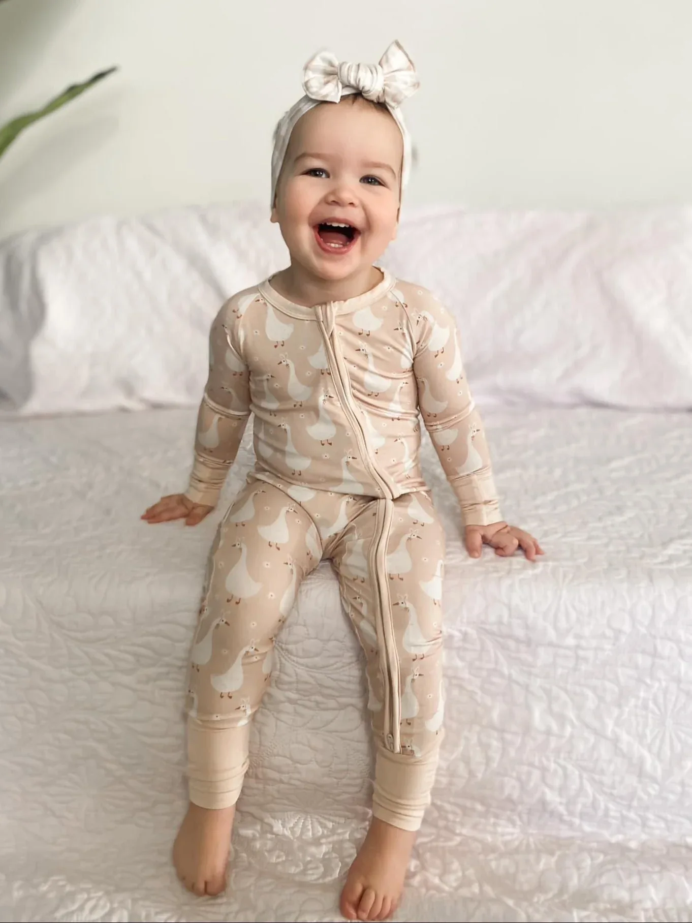 Silly Goose on the Loose Bamboo Zippy Romper - Image 21