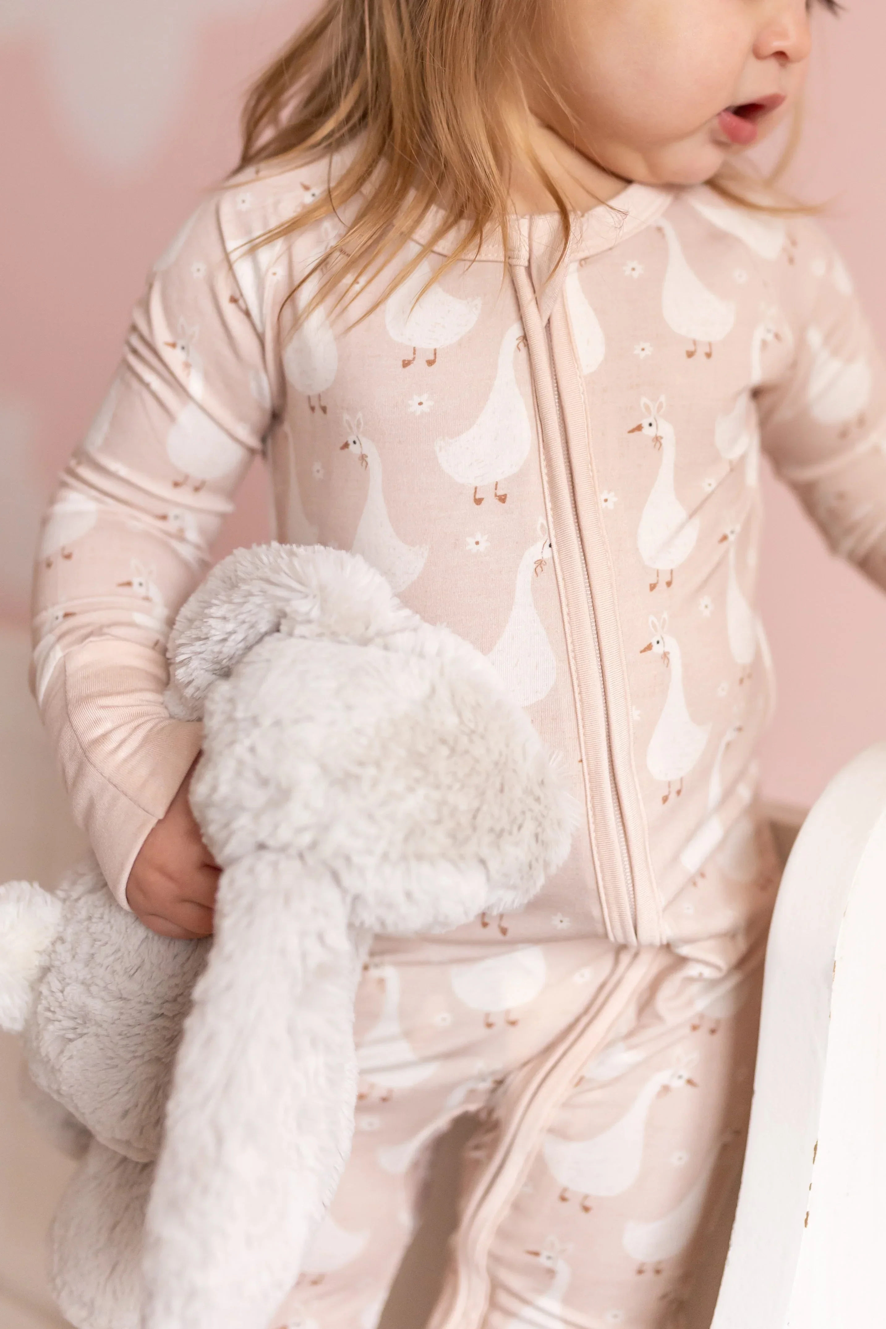 Silly Goose on the Loose Bamboo Zippy Romper - Image 7