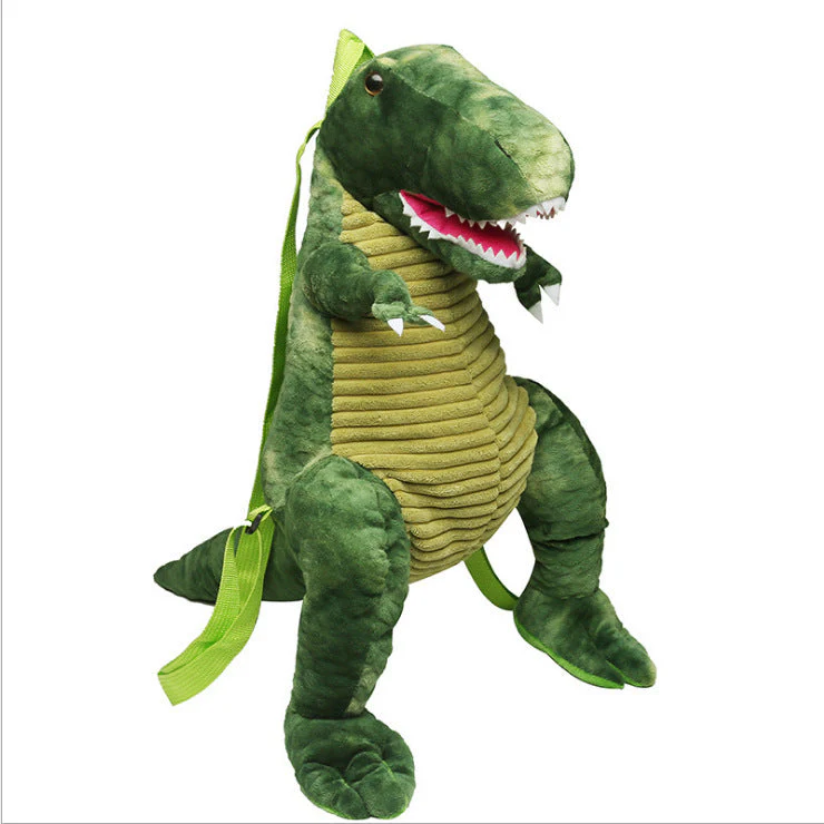 Simulation big dinosaur children's backpack creative new cartoon toy dinosaur bag plush toy bag factory direct supply - Image 6