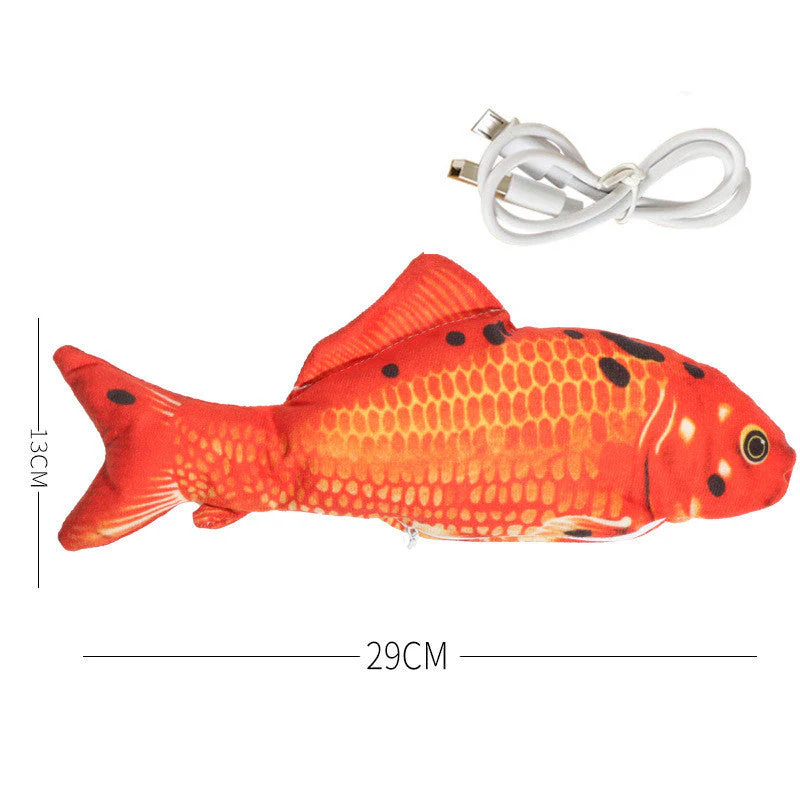 Simulation Fish Toy, Electric Cat Toy, Usb Charging, Beating Fish Plush Toy - Image 3