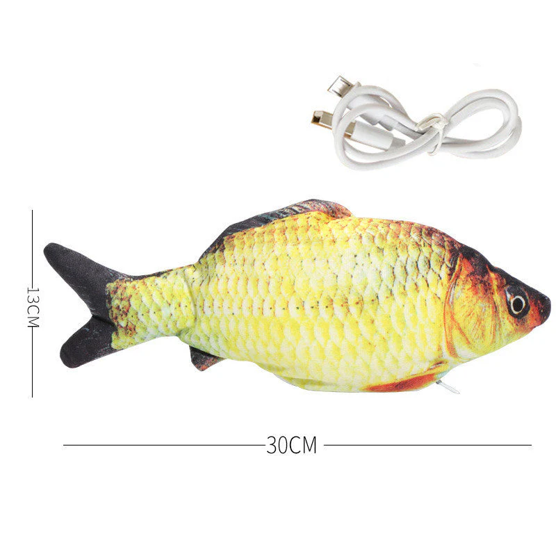 Simulation Fish Toy, Electric Cat Toy, Usb Charging, Beating Fish Plush Toy - Image 5