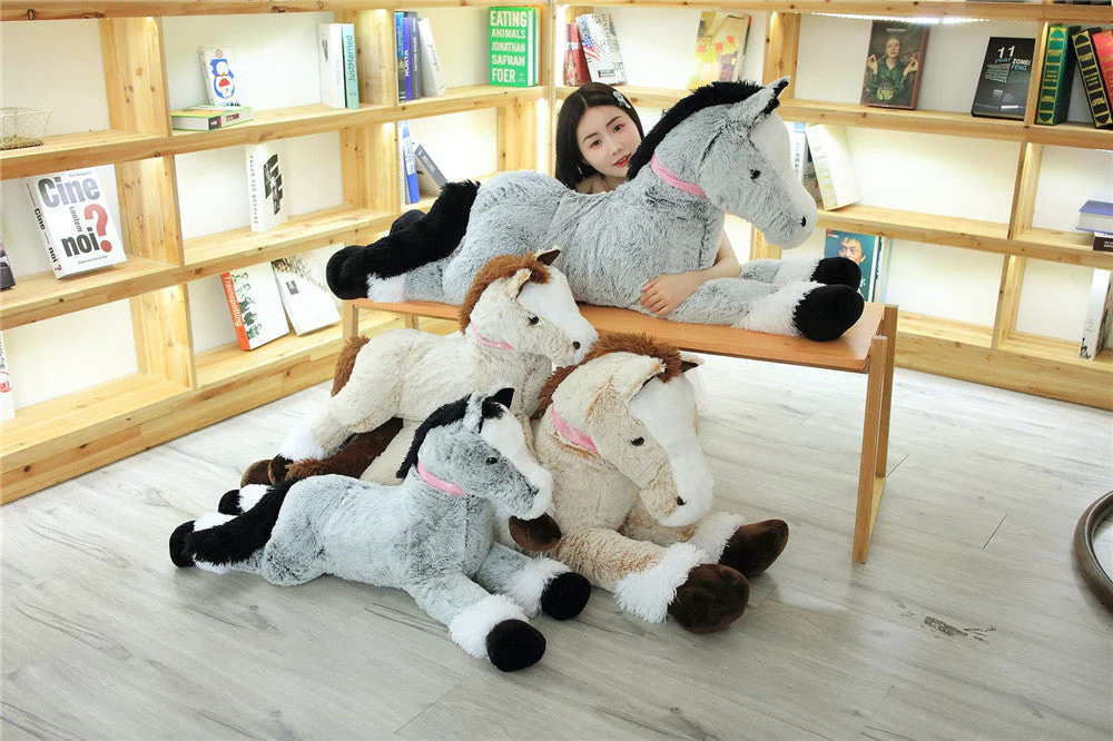 Simulation lying horse pillow plush toy - Image 4