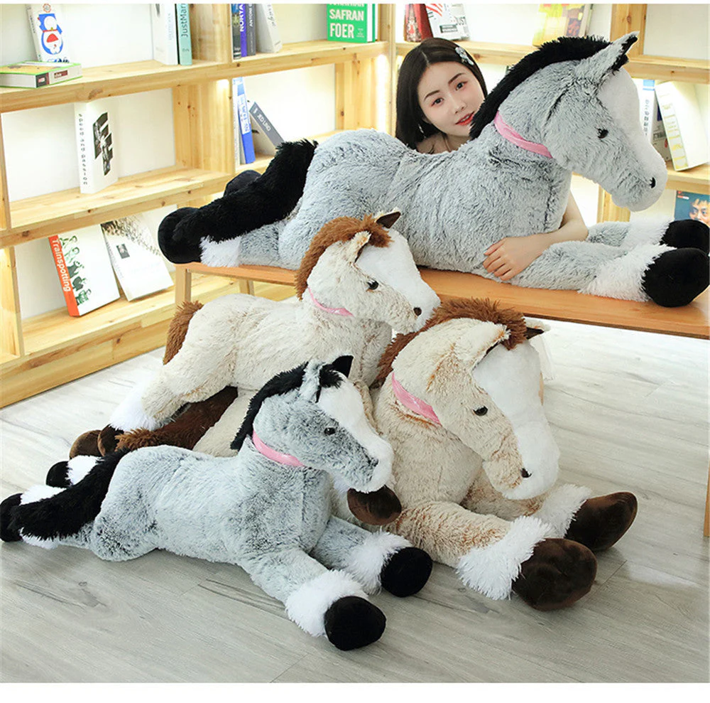 Simulation lying horse pillow plush toy - Image 5