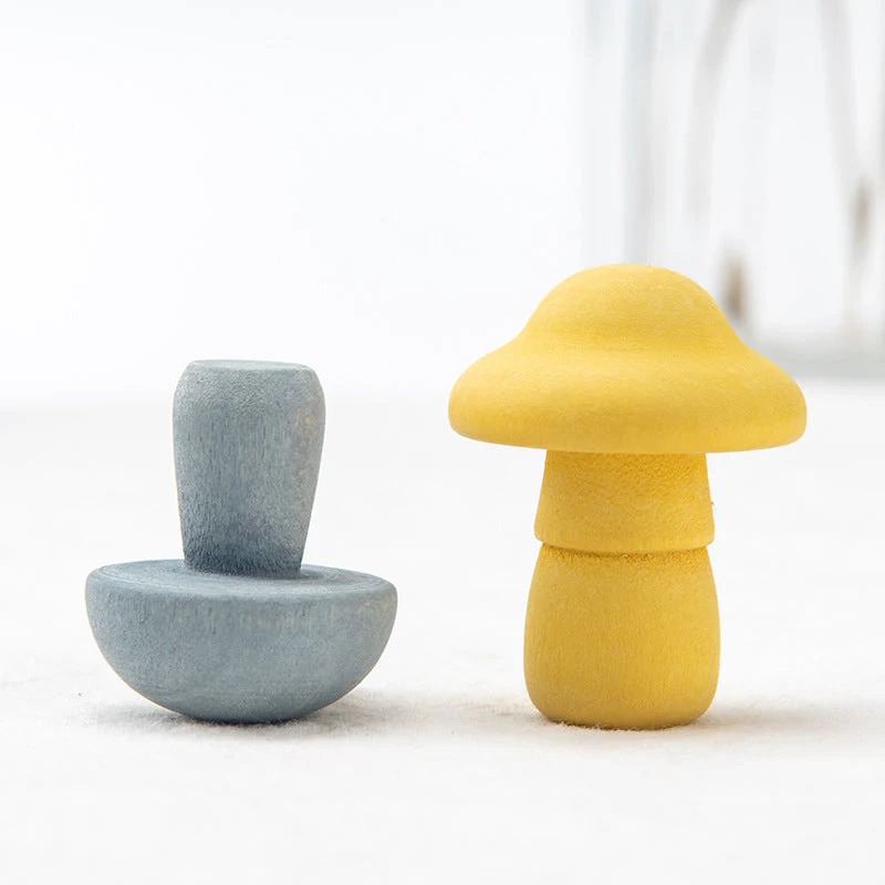 Simulation Mushroom Picking Game Wooden Toys - Image 2
