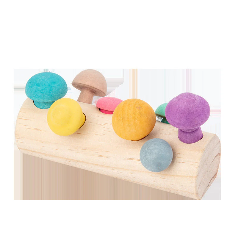 Simulation Mushroom Picking Game Wooden Toys - Image 5
