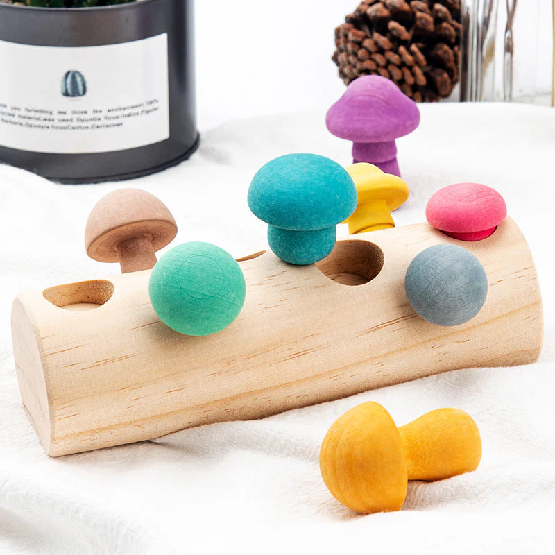 Simulation Mushroom Picking Game Wooden Toys - Image 7