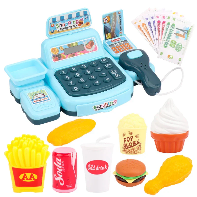 Simulation Shopping Cash House Toys Electronic Game Lighting And Sound Effects Supermarket Cashier Toys - Image 10