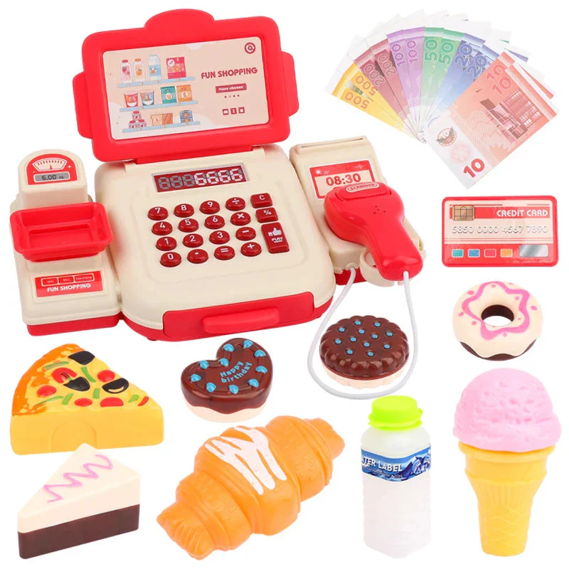Simulation Shopping Cash House Toys Electronic Game Lighting And Sound Effects Supermarket Cashier Toys - Image 12