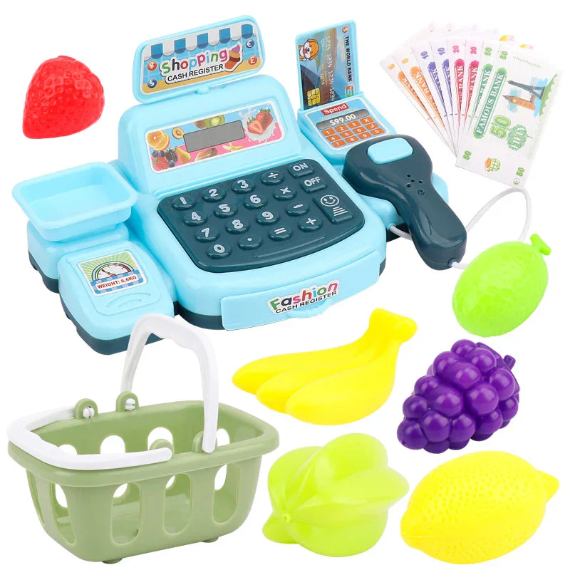 Simulation Shopping Cash House Toys Electronic Game Lighting And Sound Effects Supermarket Cashier Toys - Image 13